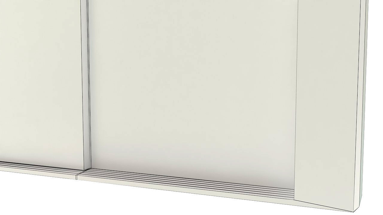 Stainless steel elevator door 3D model_10