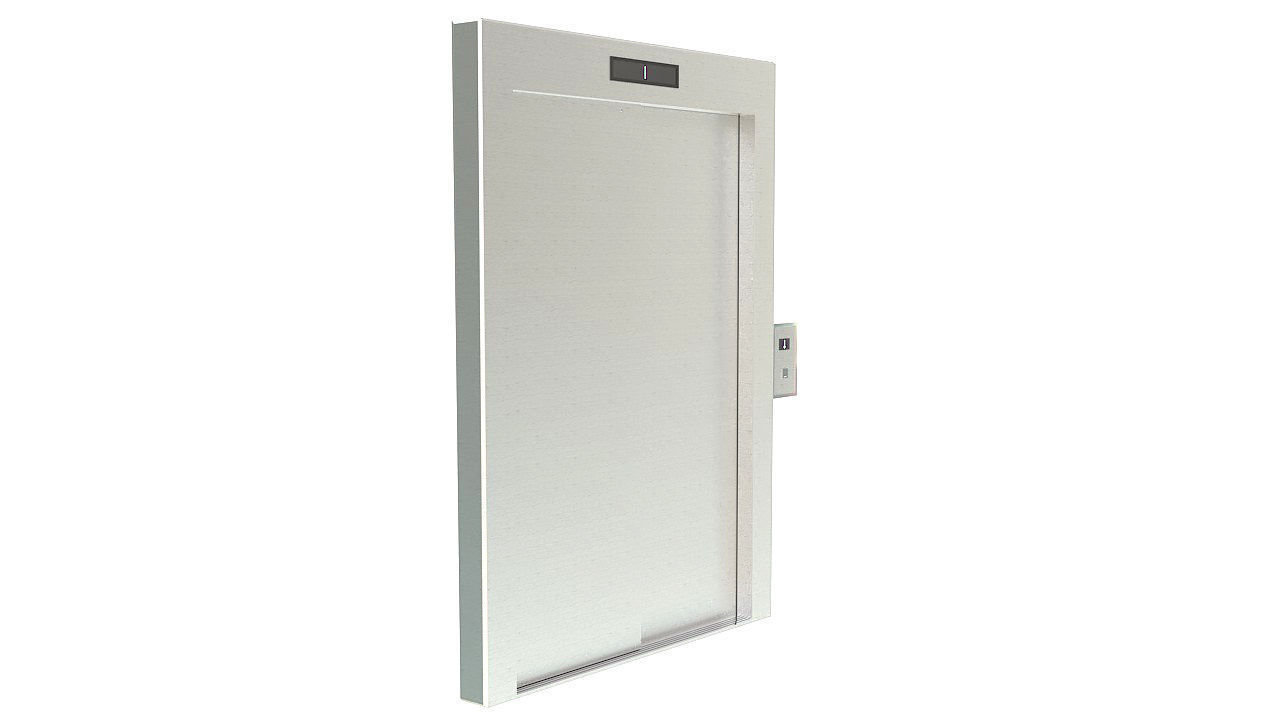 Stainless steel elevator door 3D model_4