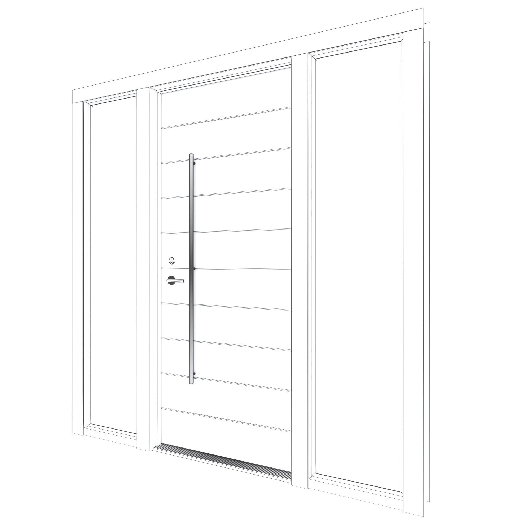 Door Collection-002 Blue 3D model_31