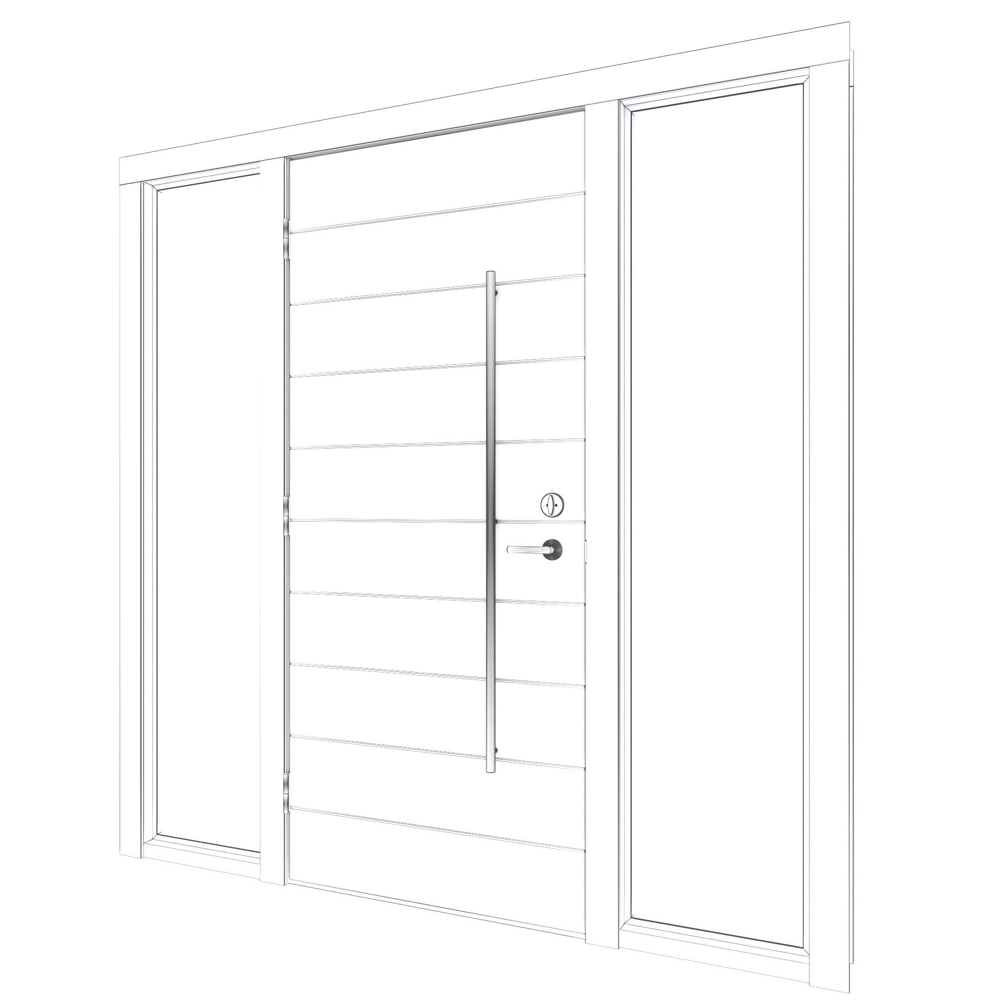 Door Collection-002 Blue 3D model_32