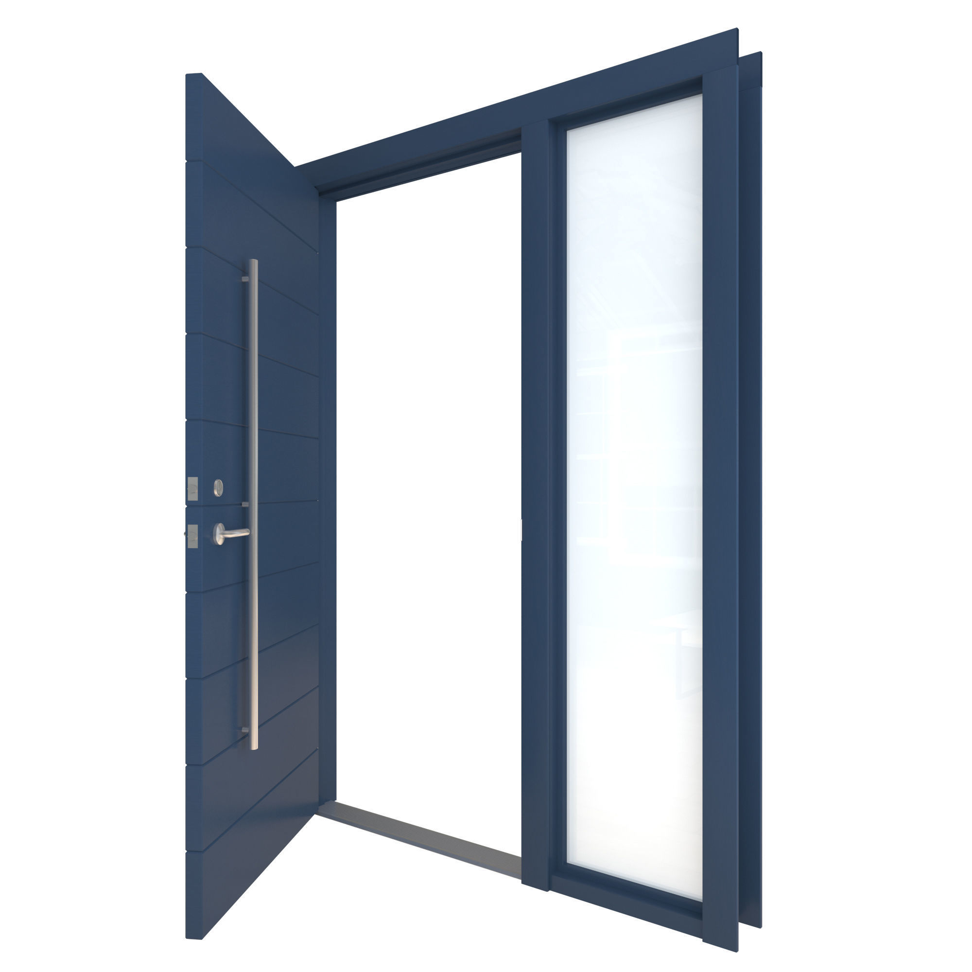 Door Collection-002 Blue 3D model_30