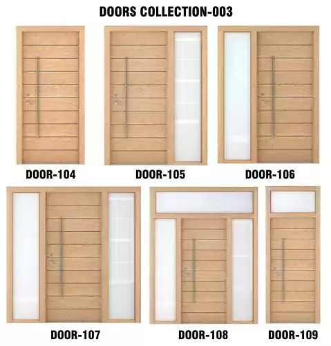 Door Collection-003 Light Wood 3D model