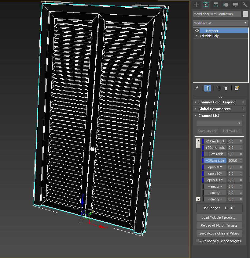 Metal door with ventilation 3D model_18