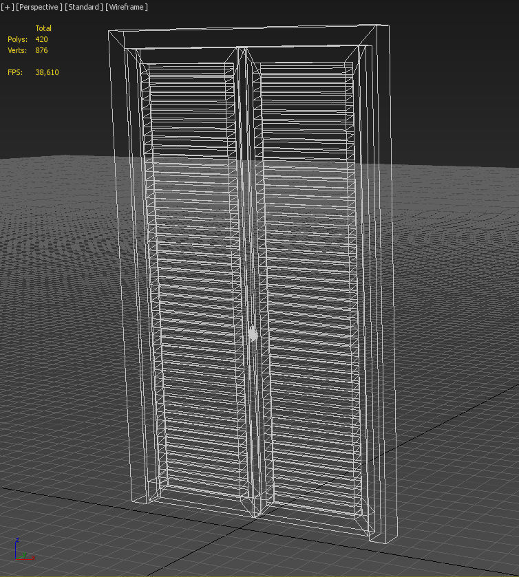 Metal door with ventilation 3D model_15