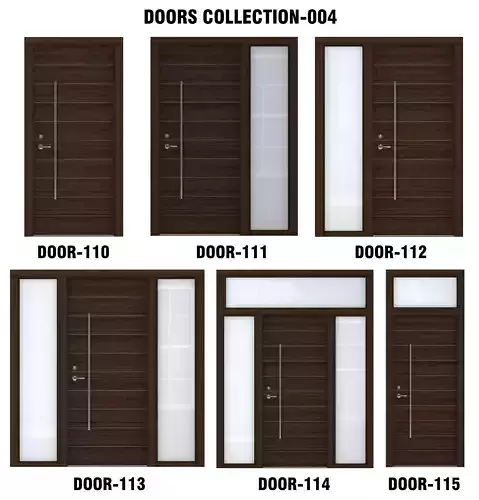 Door Collection-004 Dark Wood 3D model