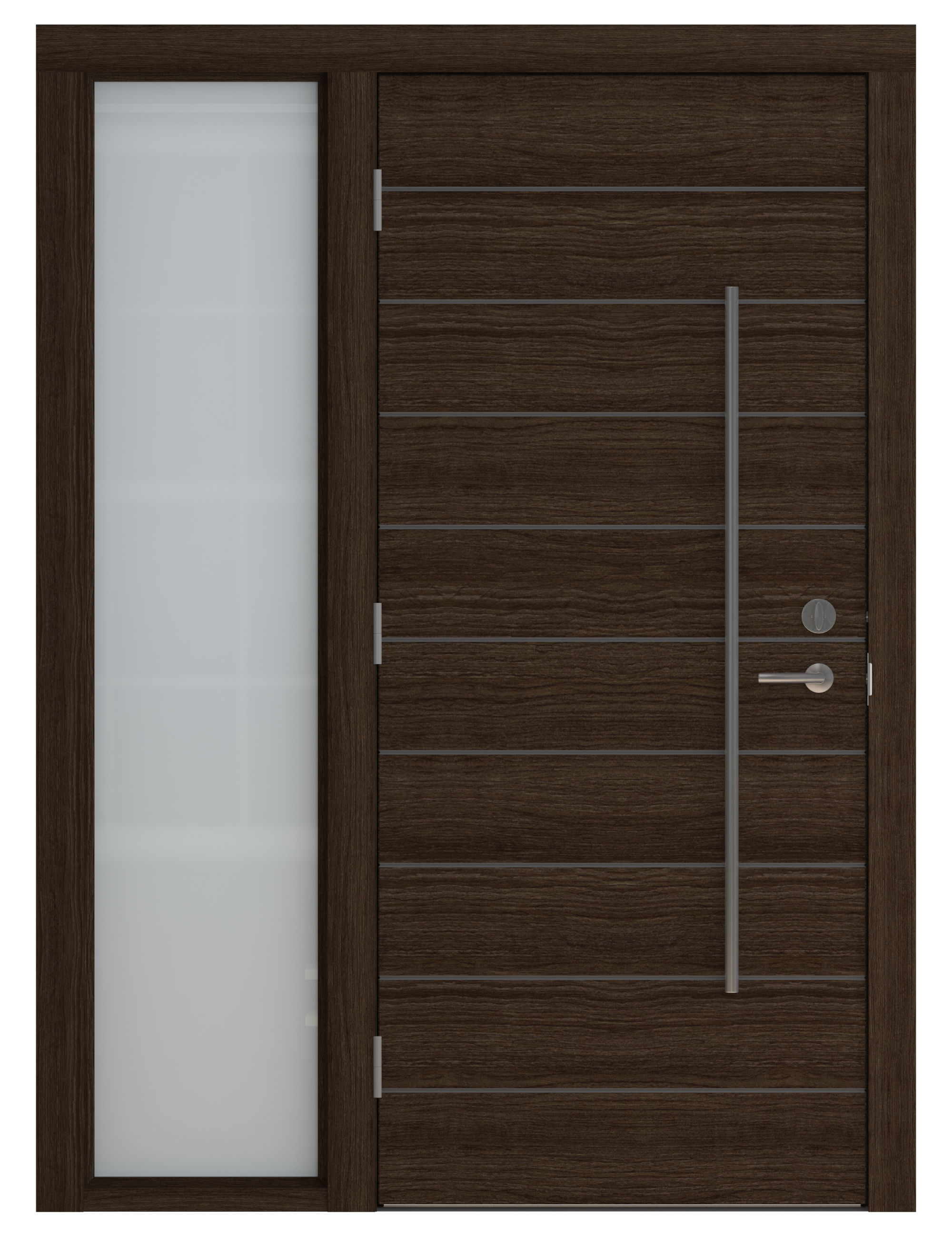 Door Collection-004 Dark Wood 3D model_10