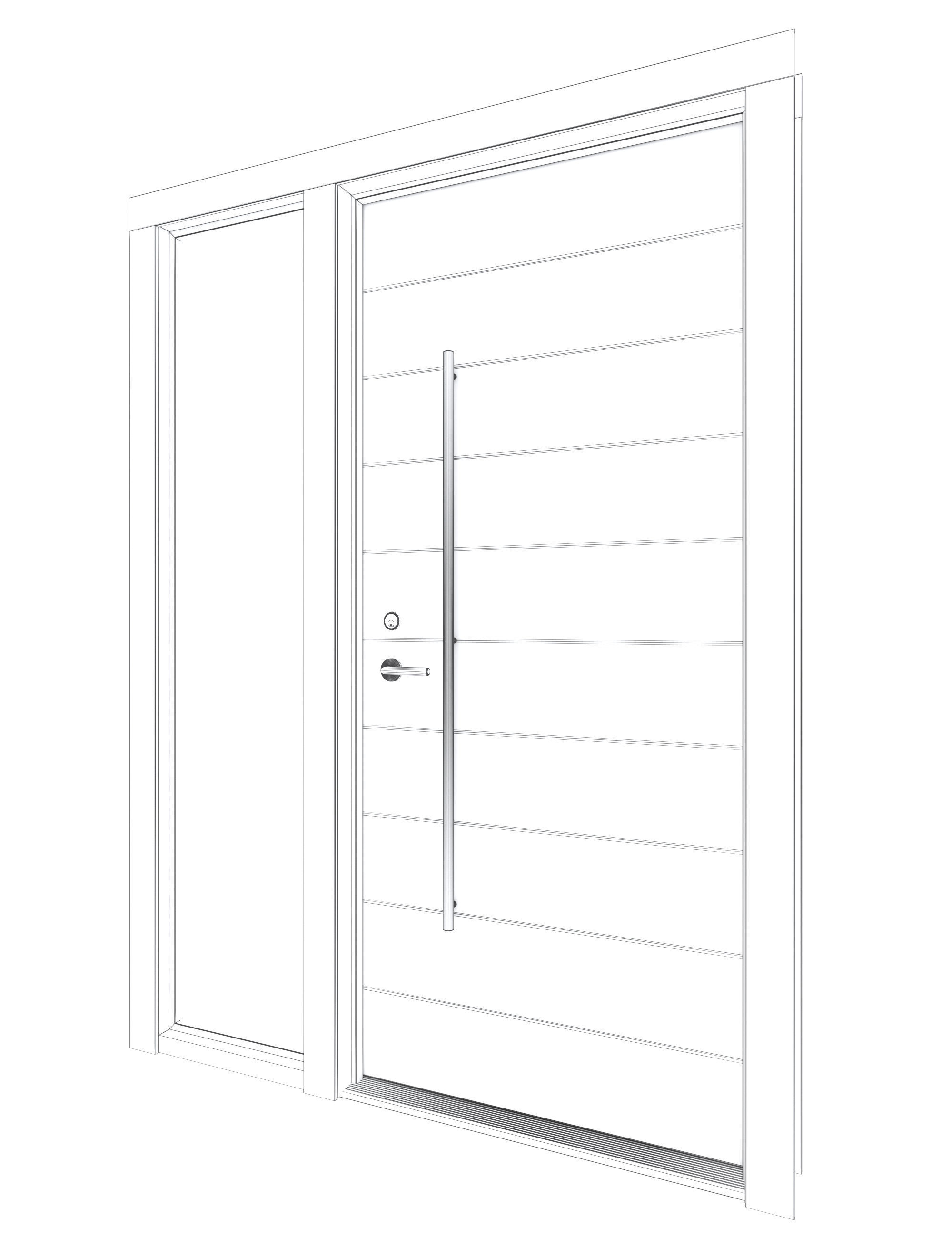 Door Collection-004 Dark Wood 3D model_23