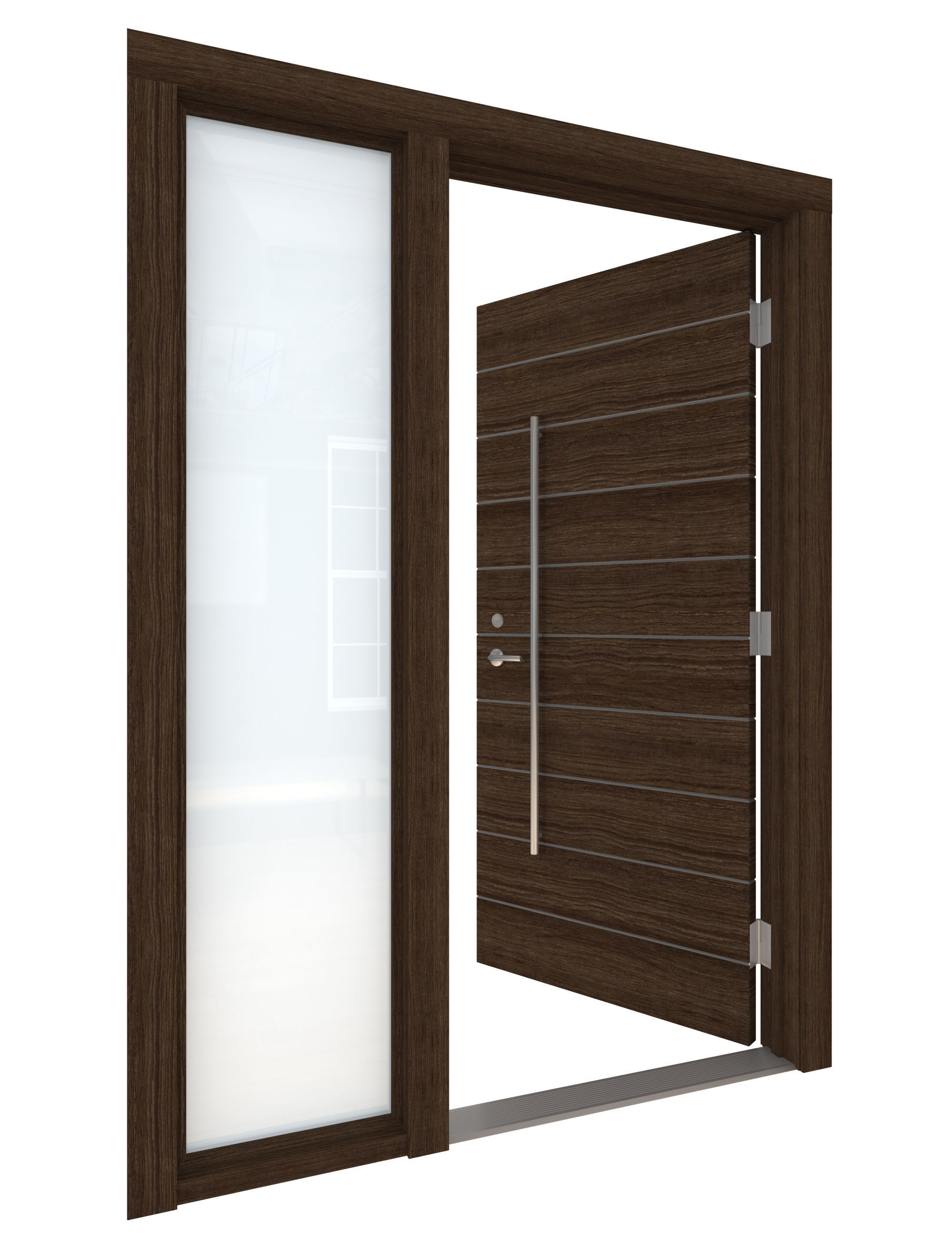 Door Collection-004 Dark Wood 3D model_21