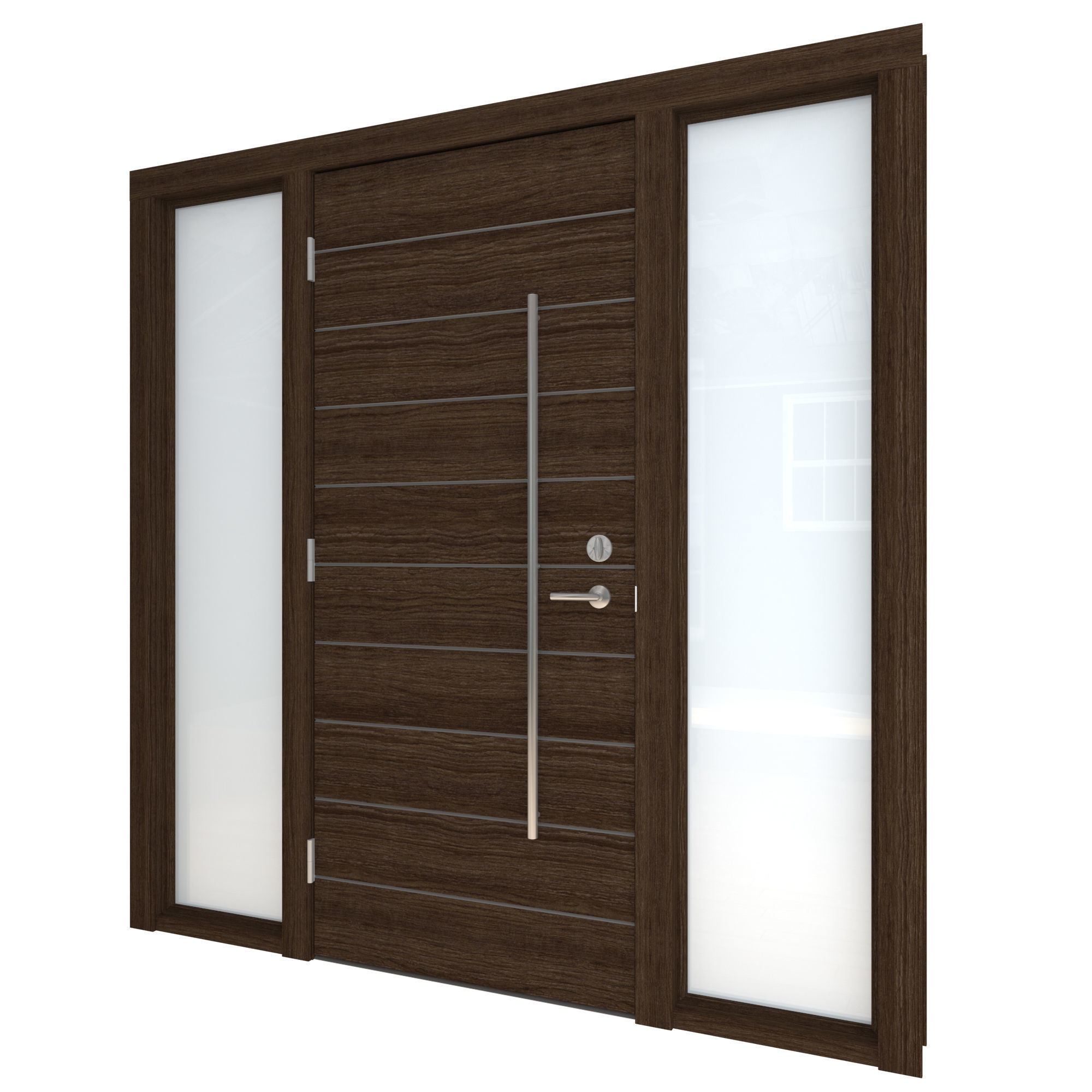 Door Collection-004 Dark Wood 3D model_28