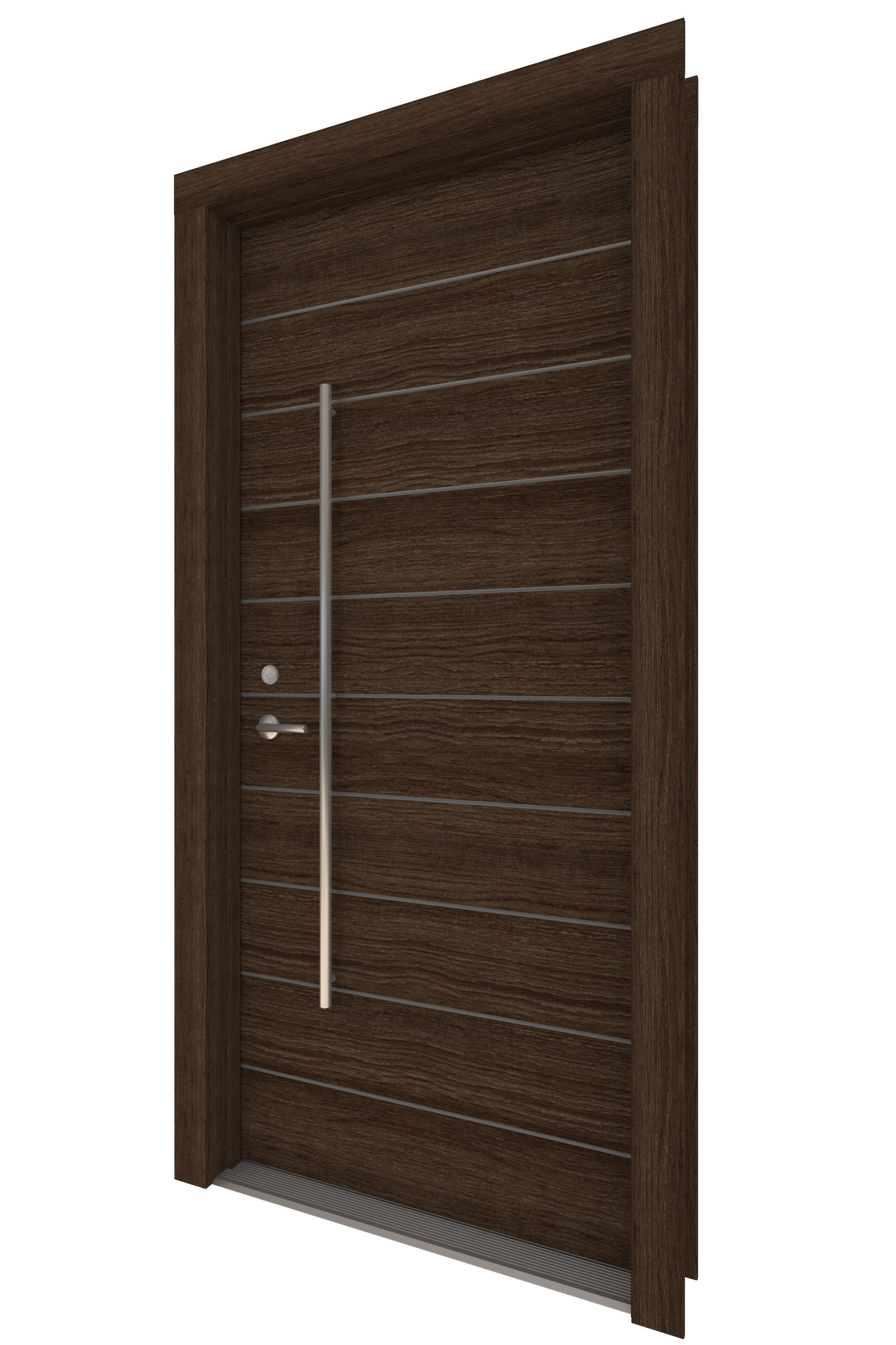 Door Collection-004 Dark Wood 3D model_3