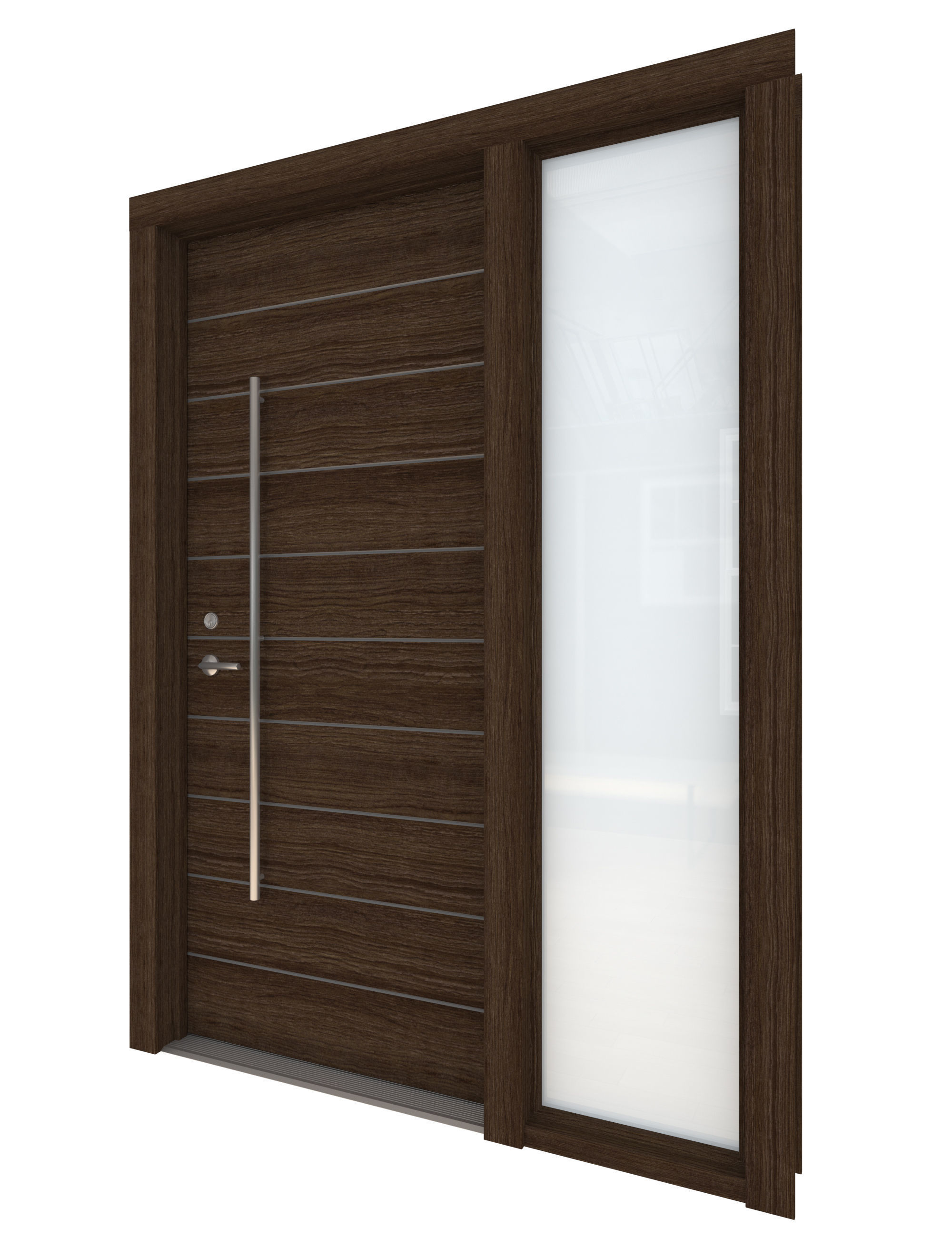Door Collection-004 Dark Wood 3D model_11