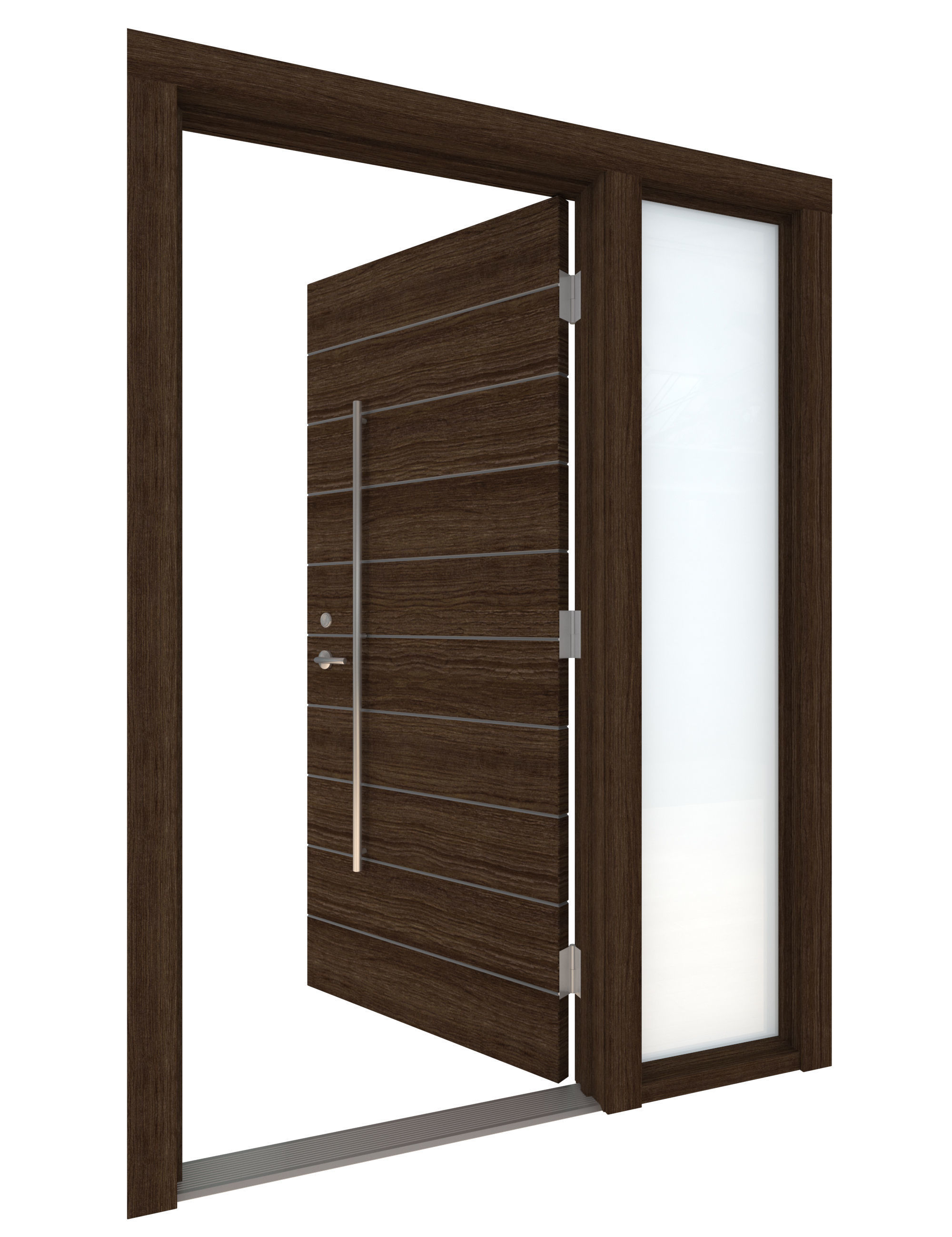 Door Collection-004 Dark Wood 3D model_13