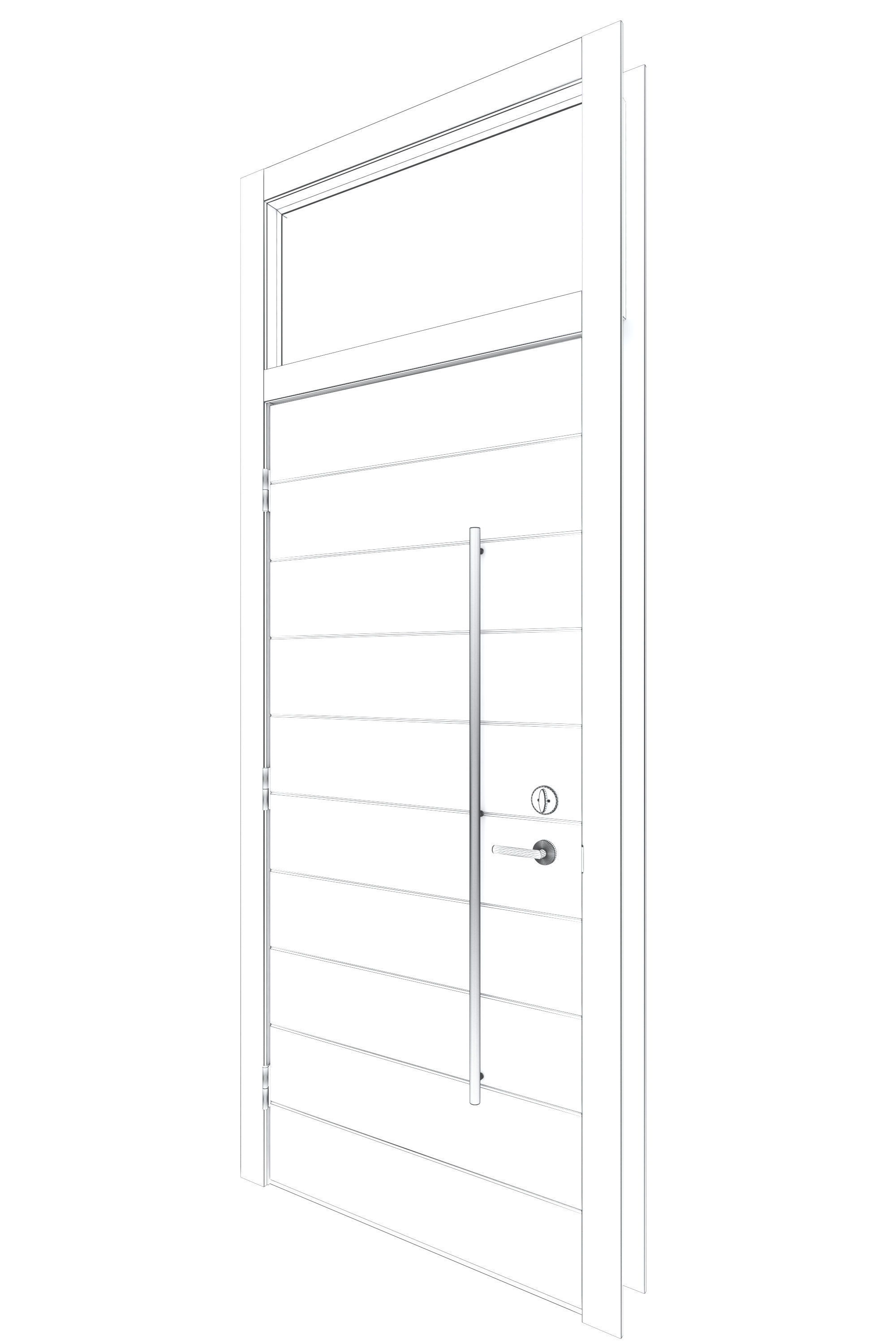 Door Collection-004 Dark Wood 3D model_48