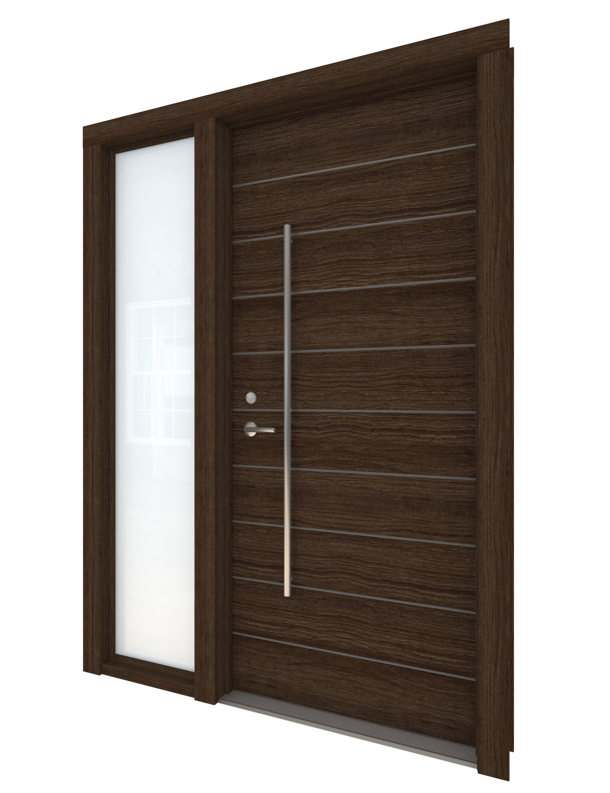 Door Collection-004 Dark Wood 3D model_19