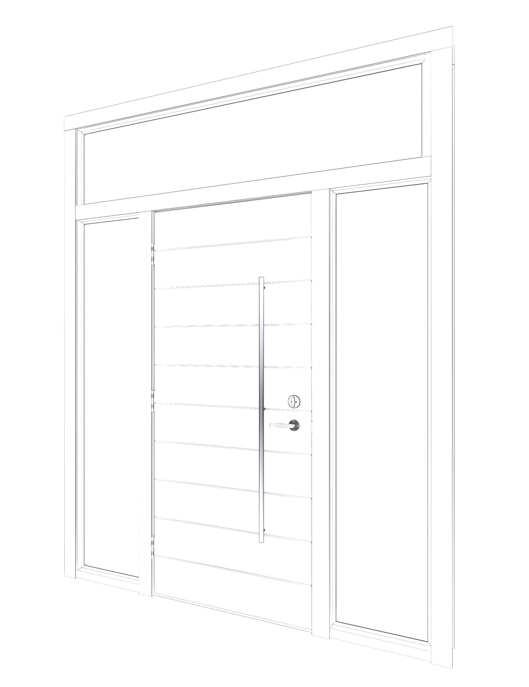 Door Collection-004 Dark Wood 3D model_40