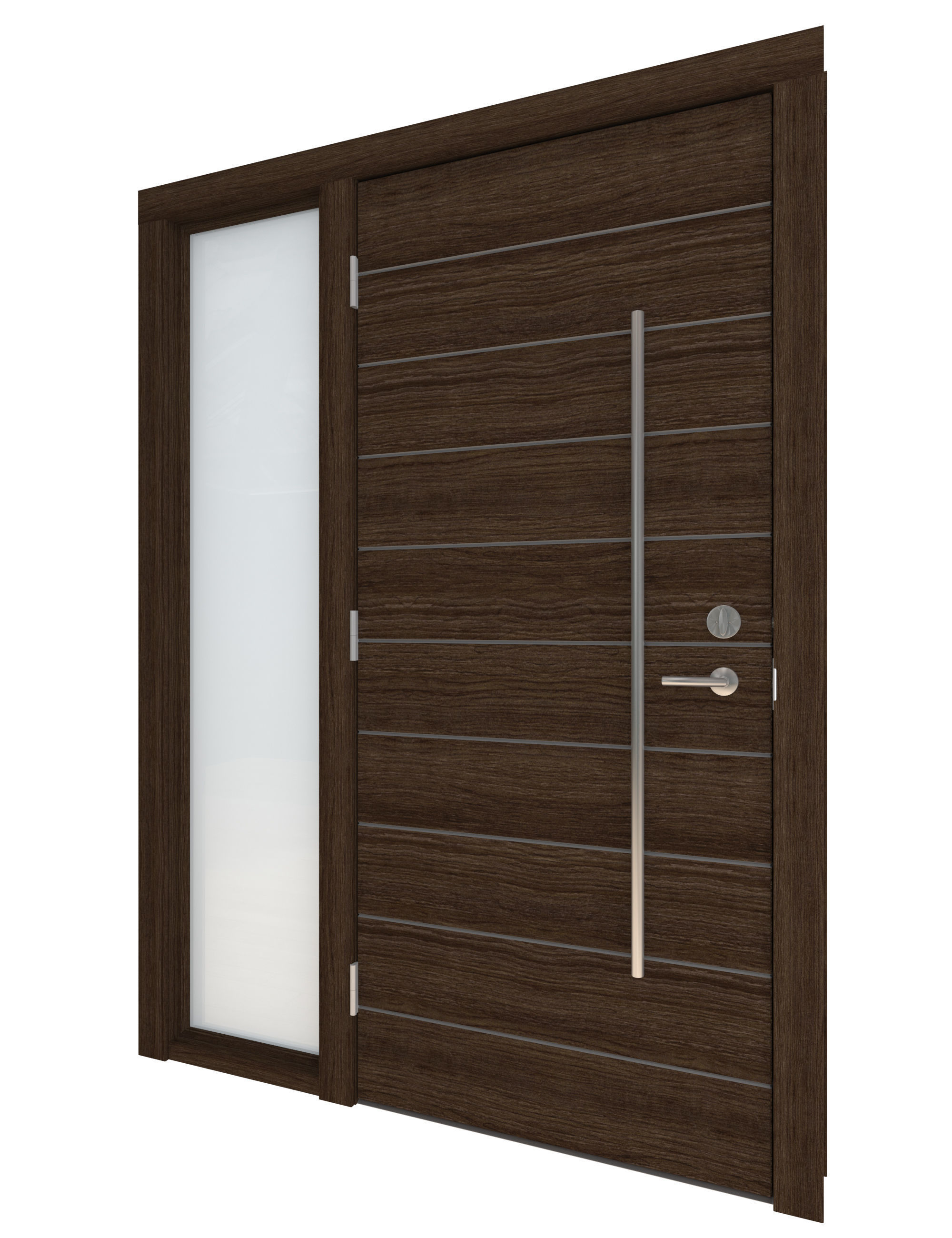 Door Collection-004 Dark Wood 3D model_12