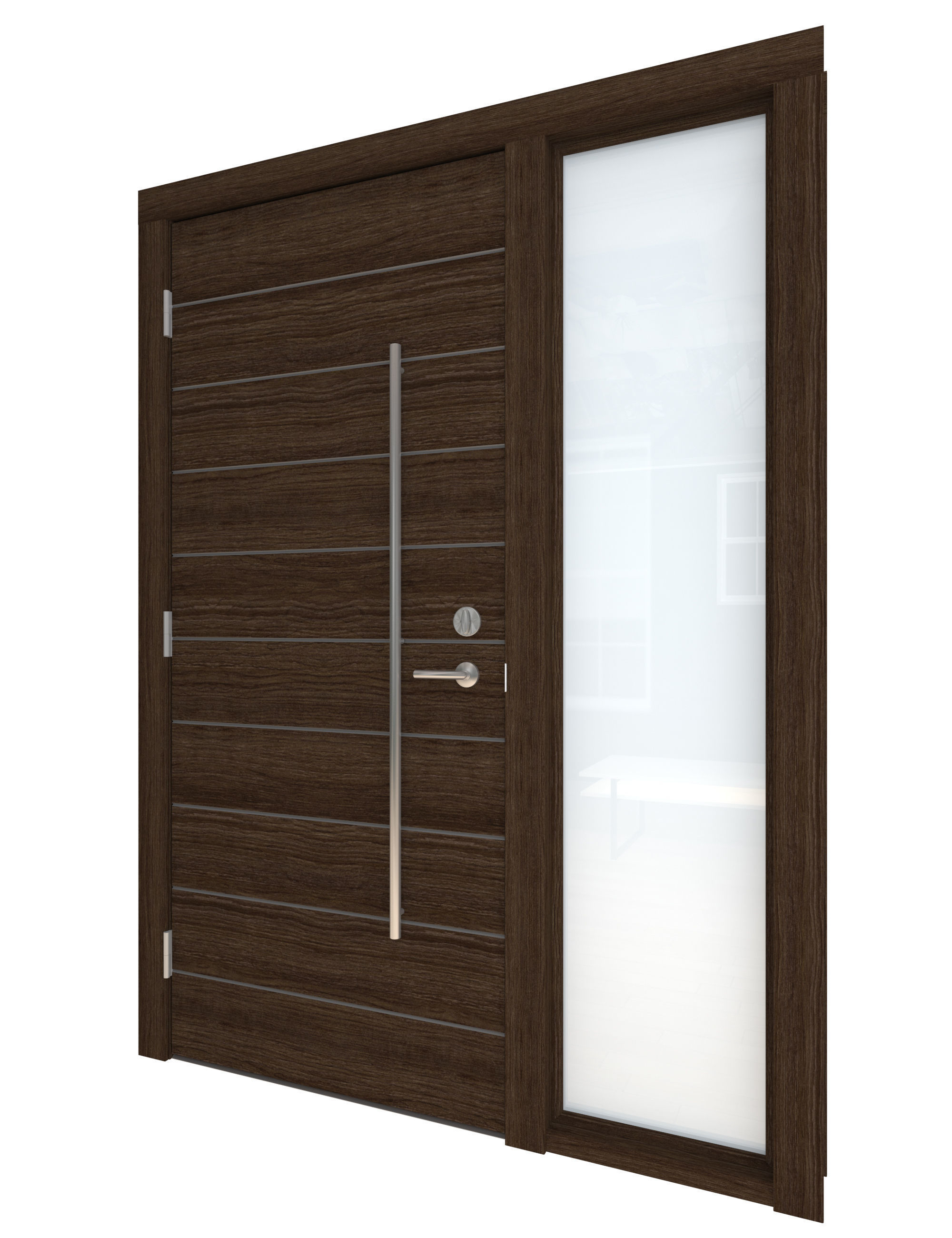 Door Collection-004 Dark Wood 3D model_20