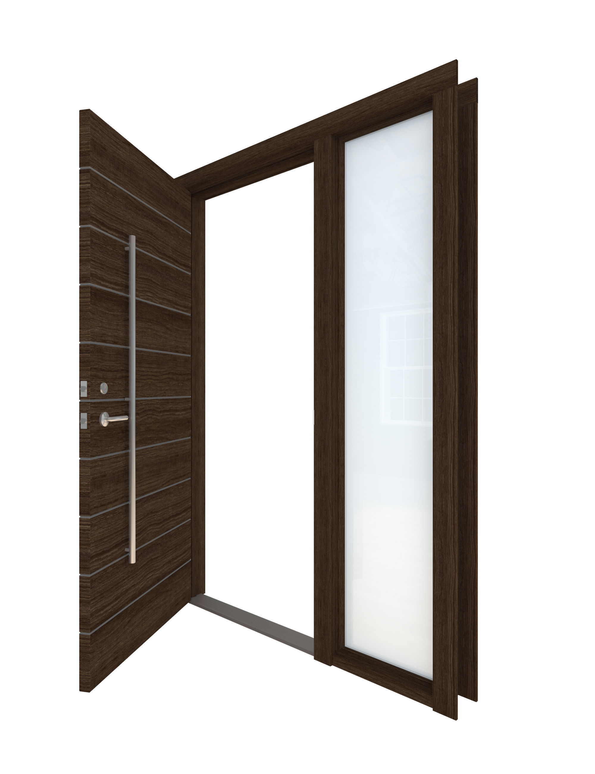 Door Collection-004 Dark Wood 3D model_22