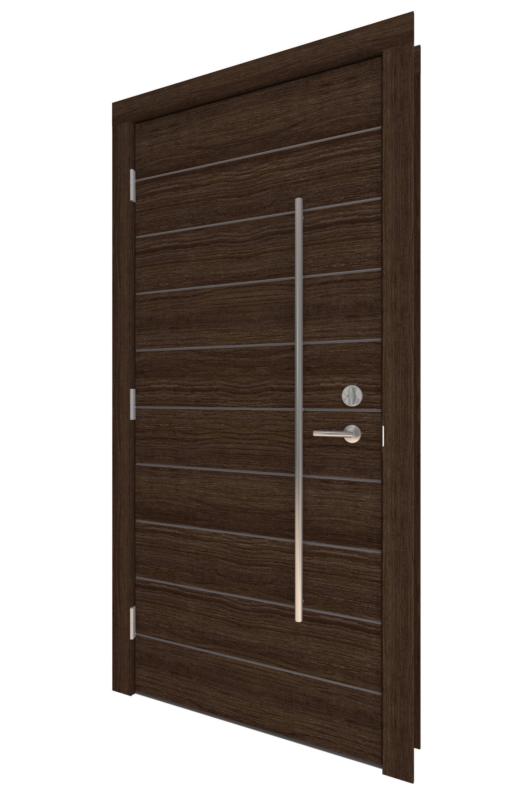 Door Collection-004 Dark Wood 3D model_4