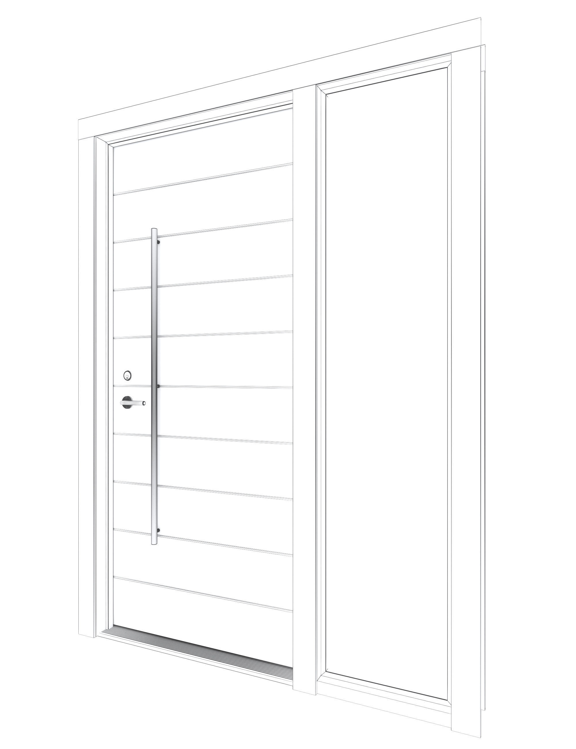 Door Collection-004 Dark Wood 3D model_15