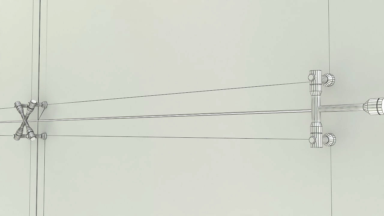 Frameless glass curtain wall 3D model_10