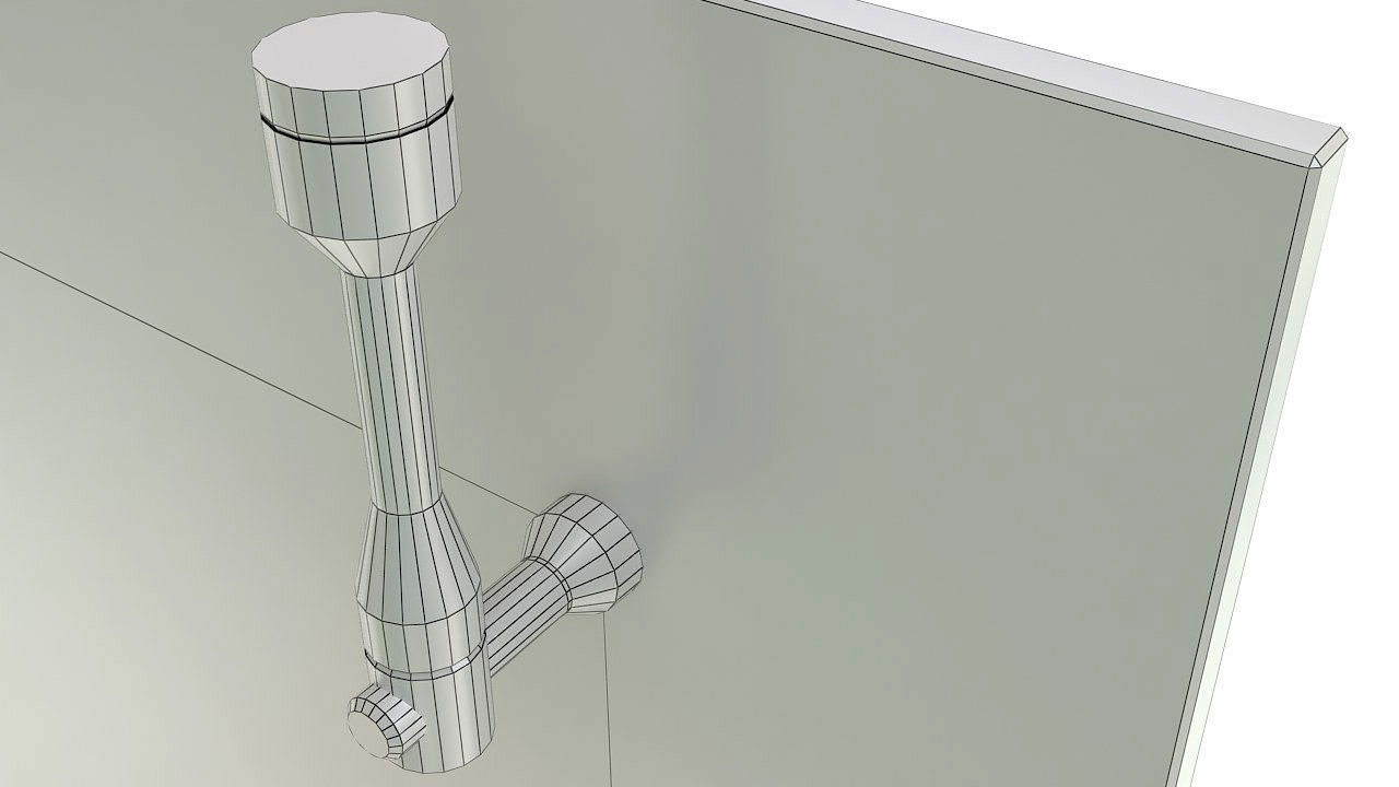 Frameless glass curtain wall 3D model_13