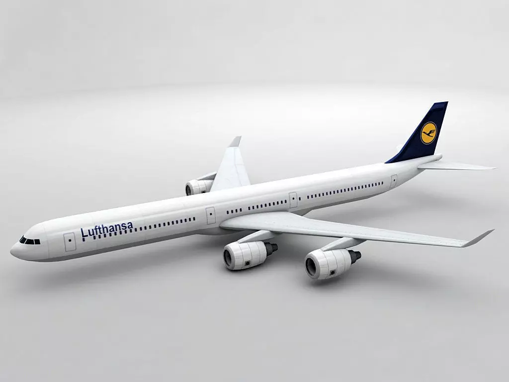 3D model Airbus A340-600 - Lufthansa VR / AR / low-poly | CGTrader