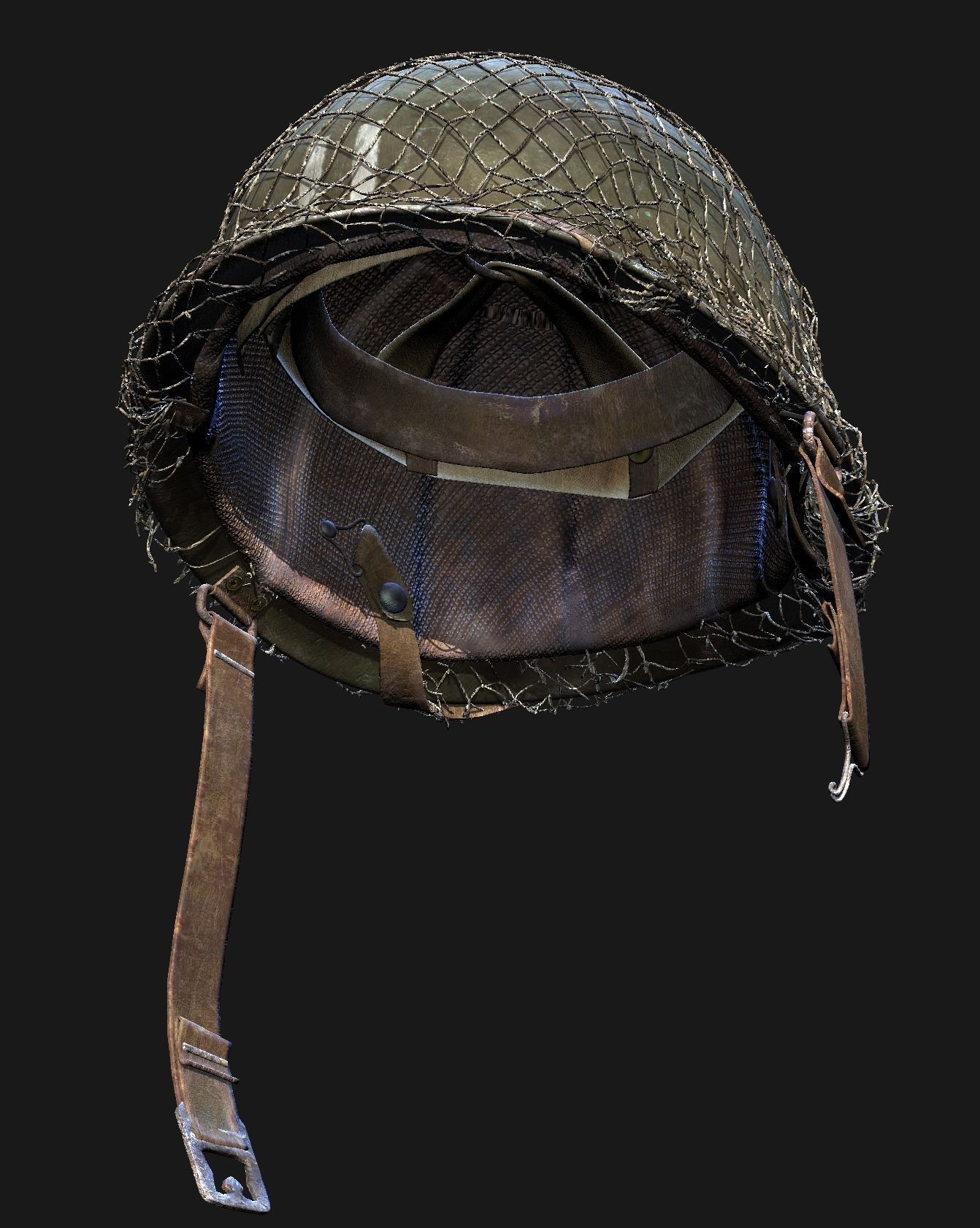 World War 2 Helmet American 3D Model 3D model_2