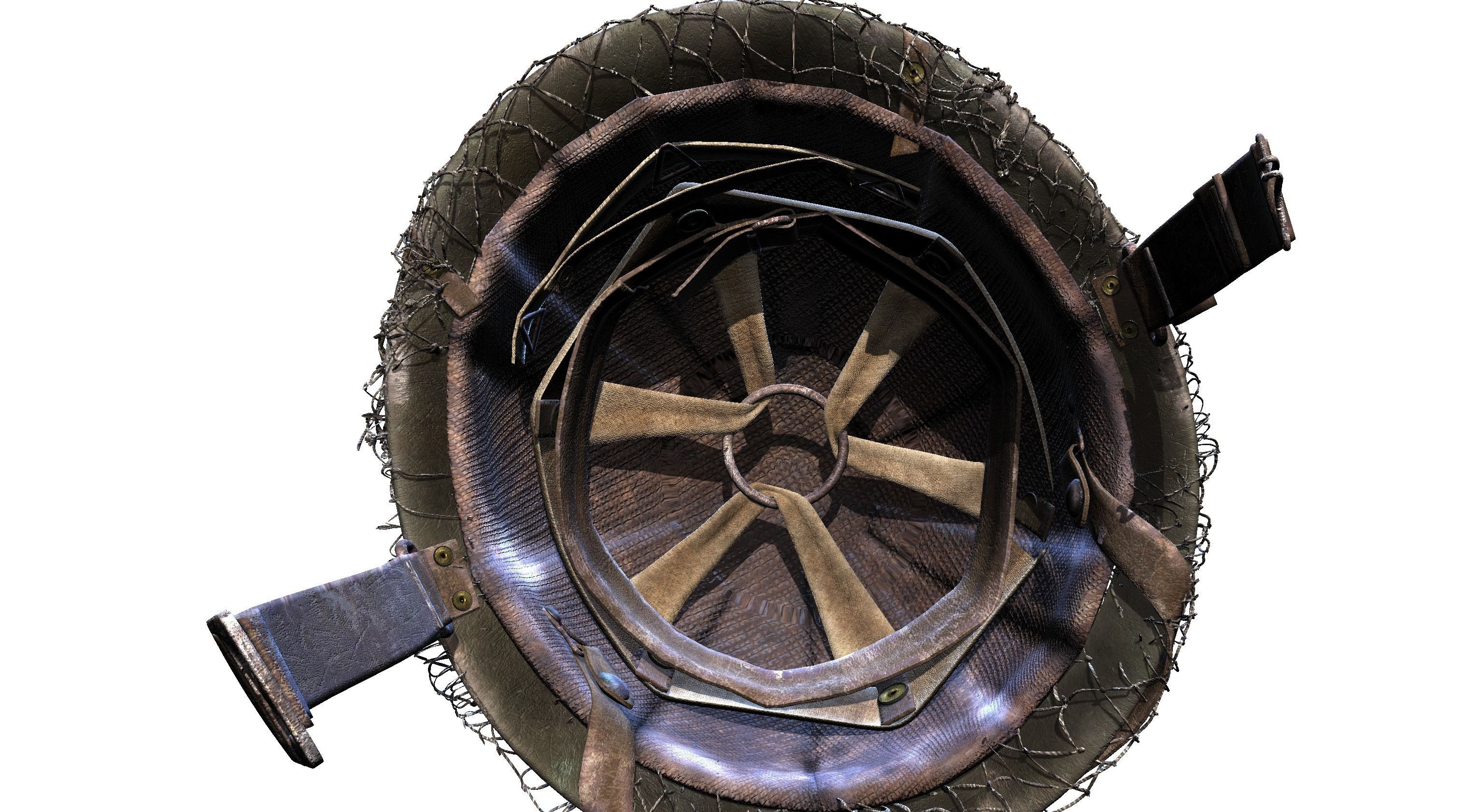 World War 2 Helmet American 3D Model 3D model_10