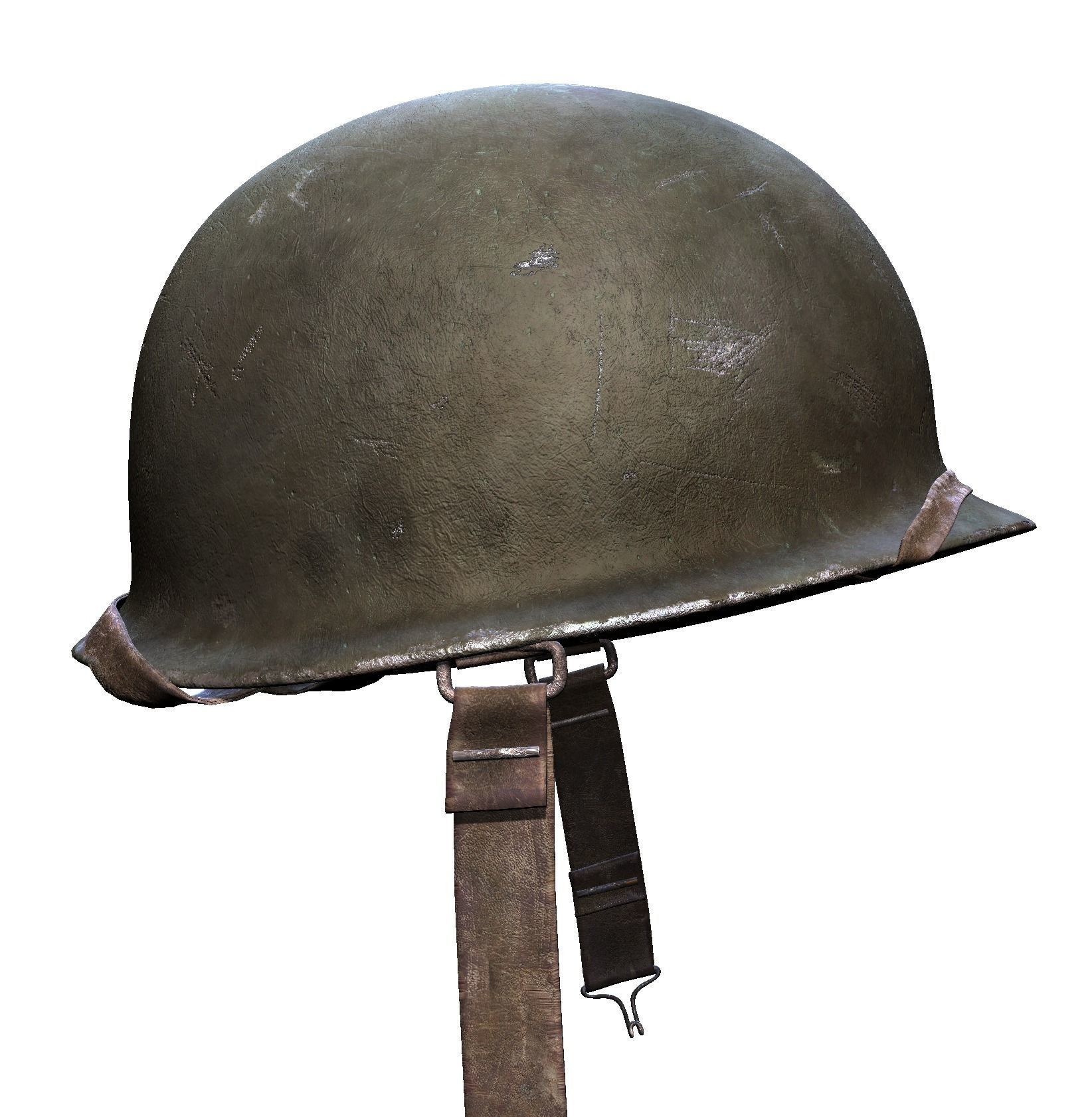 World War 2 Helmet American 3D Model 3D model_13