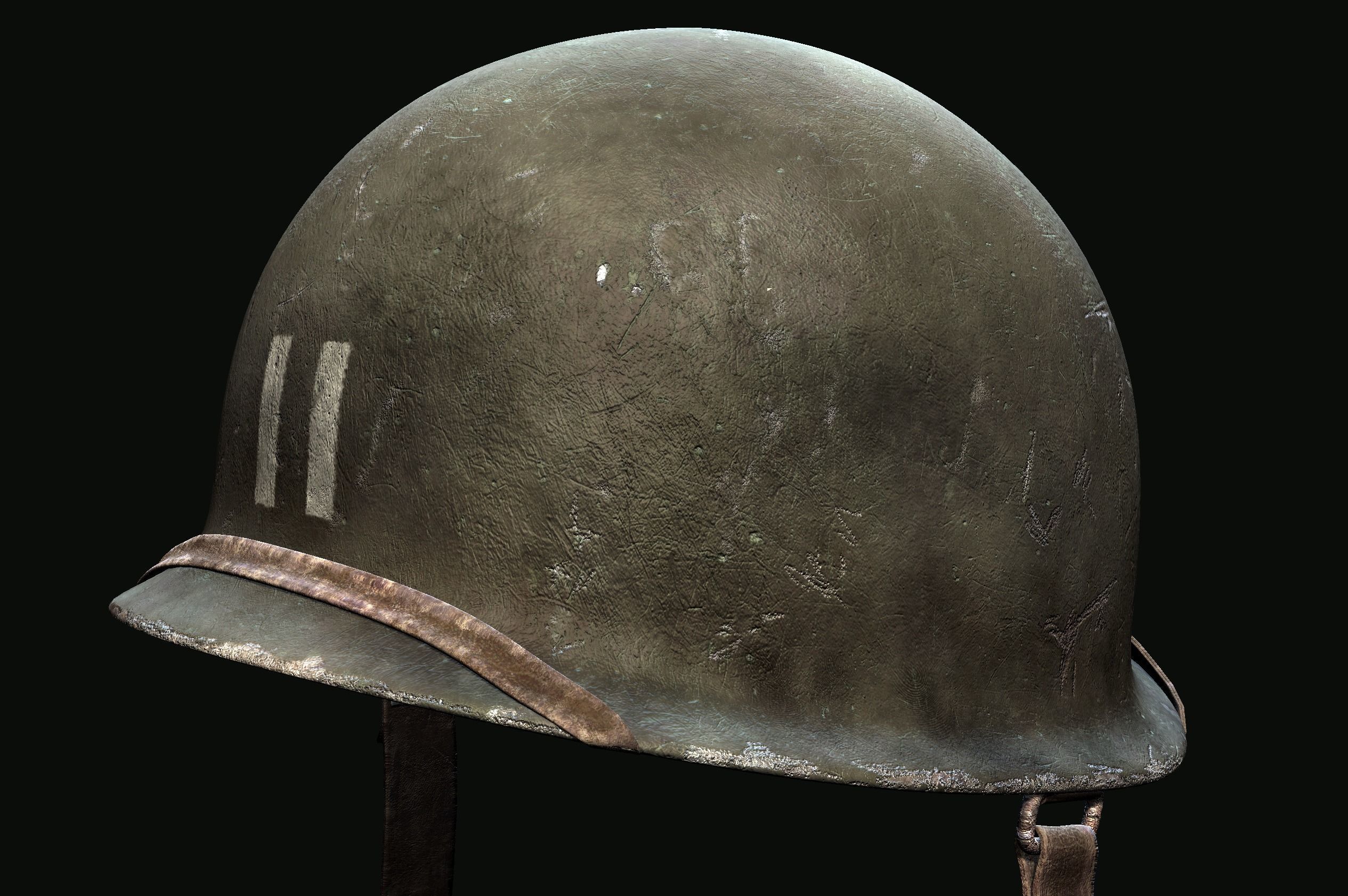 World War 2 Helmet American 3D Model 3D model_4