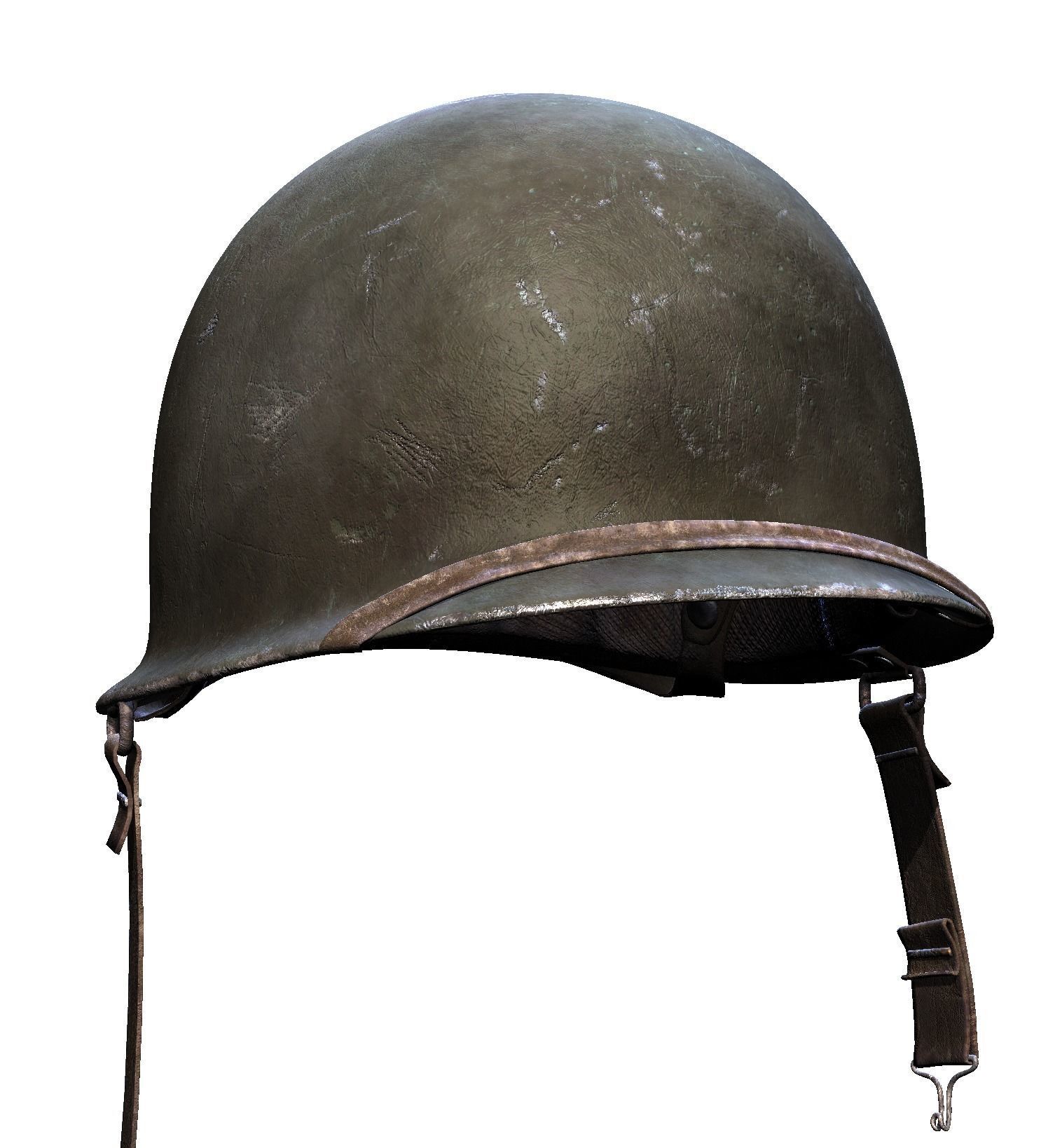 World War 2 Helmet American 3D Model 3D model_14