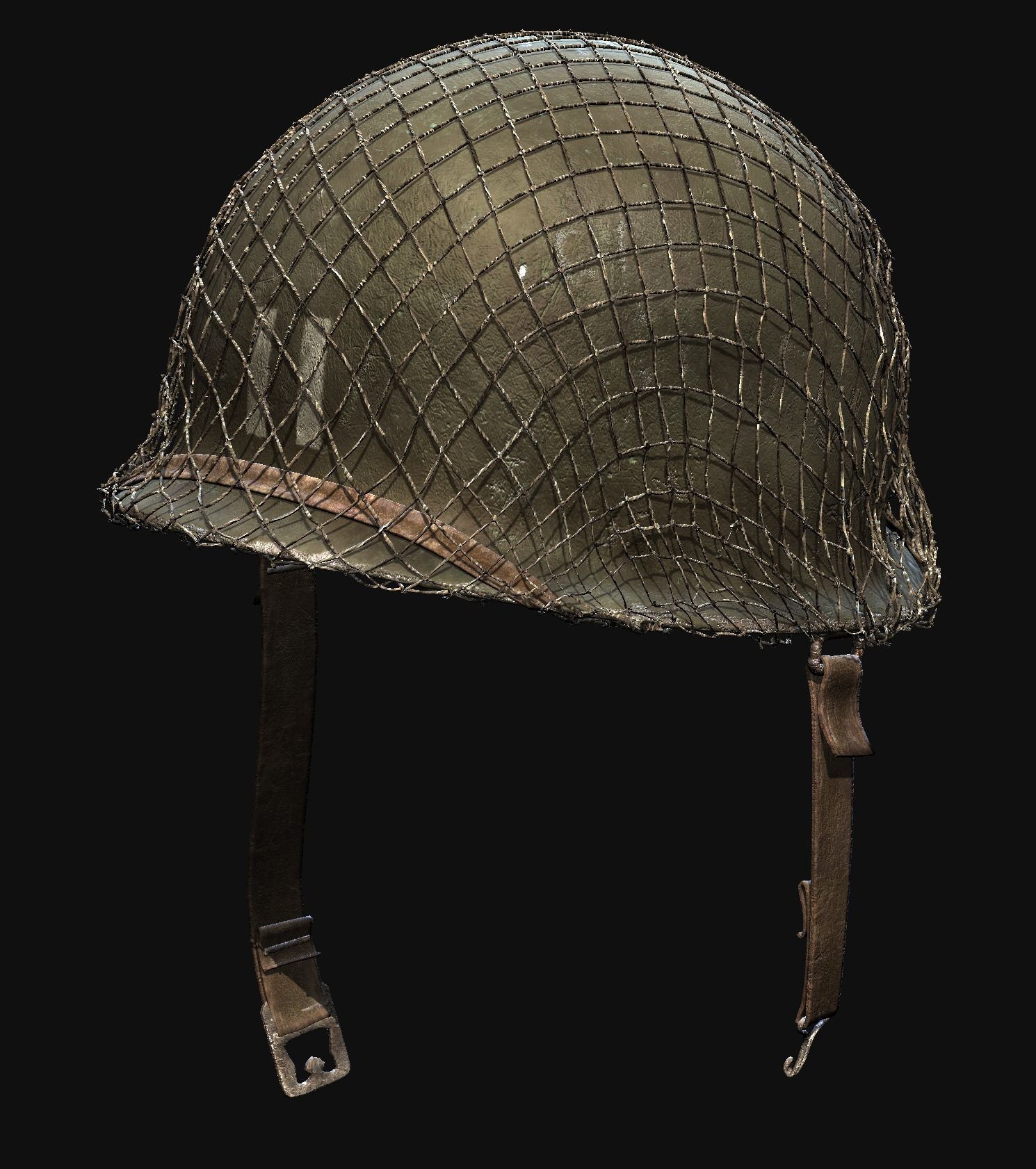 World War 2 Helmet American 3D Model 3D model_3
