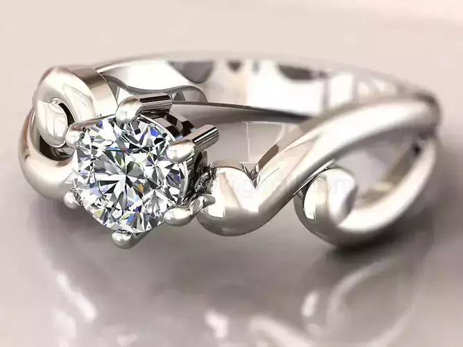 kengkod68 gold engagement ring with swirl design