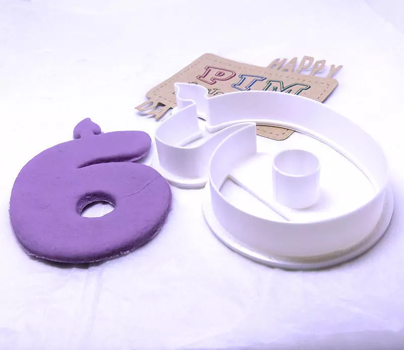 4 inches candle number 6 cookie cutter 3D print model