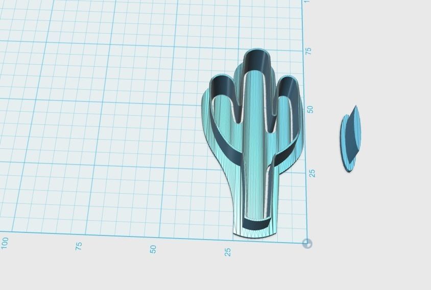 Cactus Cookie cutter 3D print model_1
