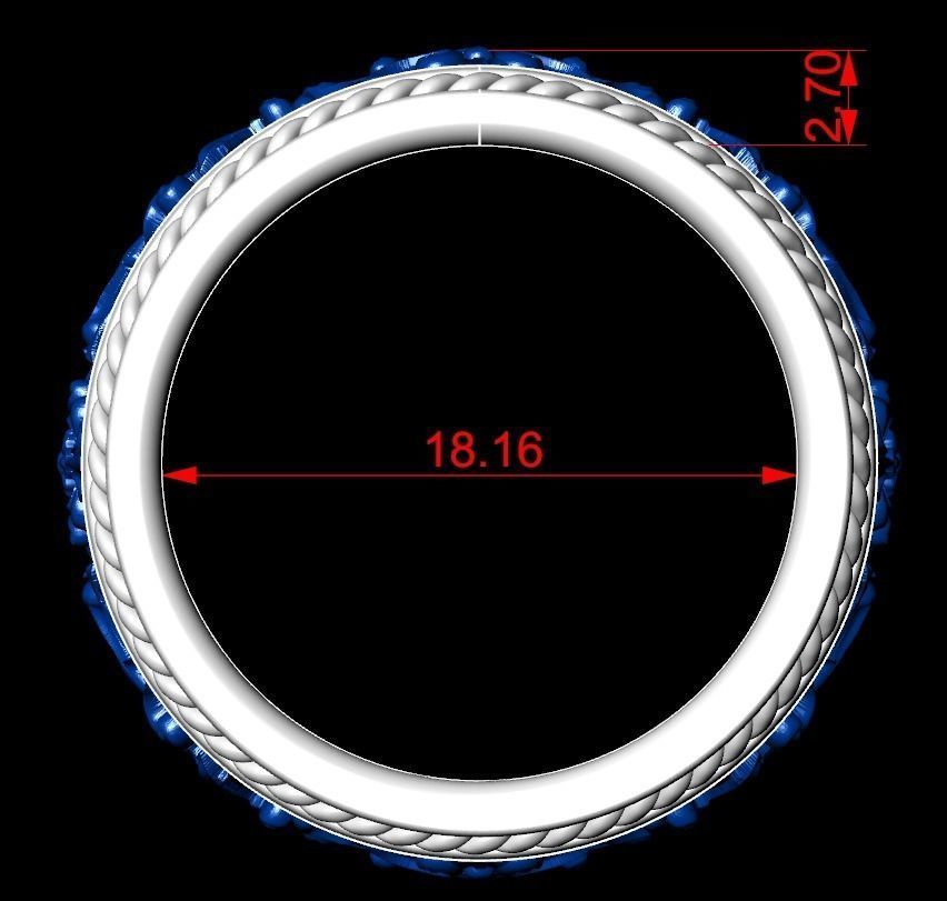 Ring with patterns from two colors is very beautiful 259 3D print model_16