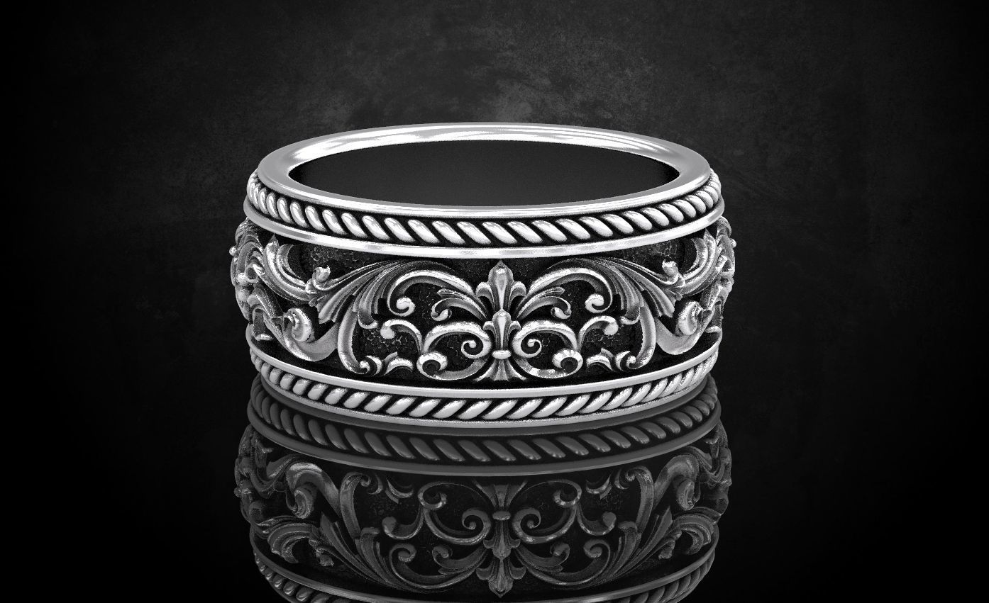 Ring with patterns from two colors is very beautiful 259 3D print model_7