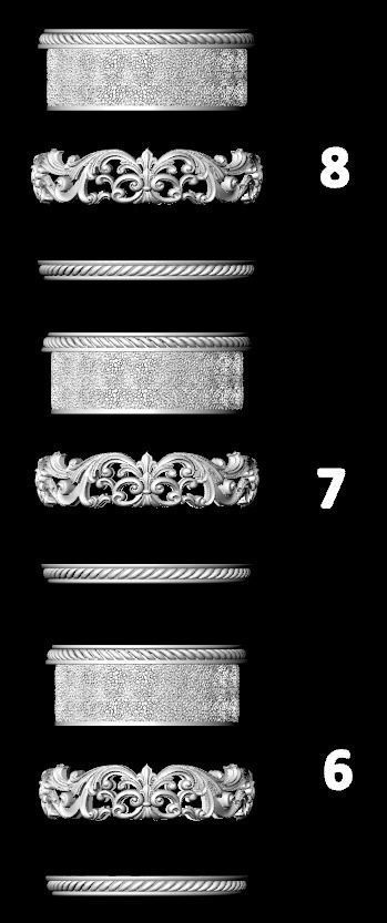 Ring with patterns from two colors is very beautiful 259 3D print model_14