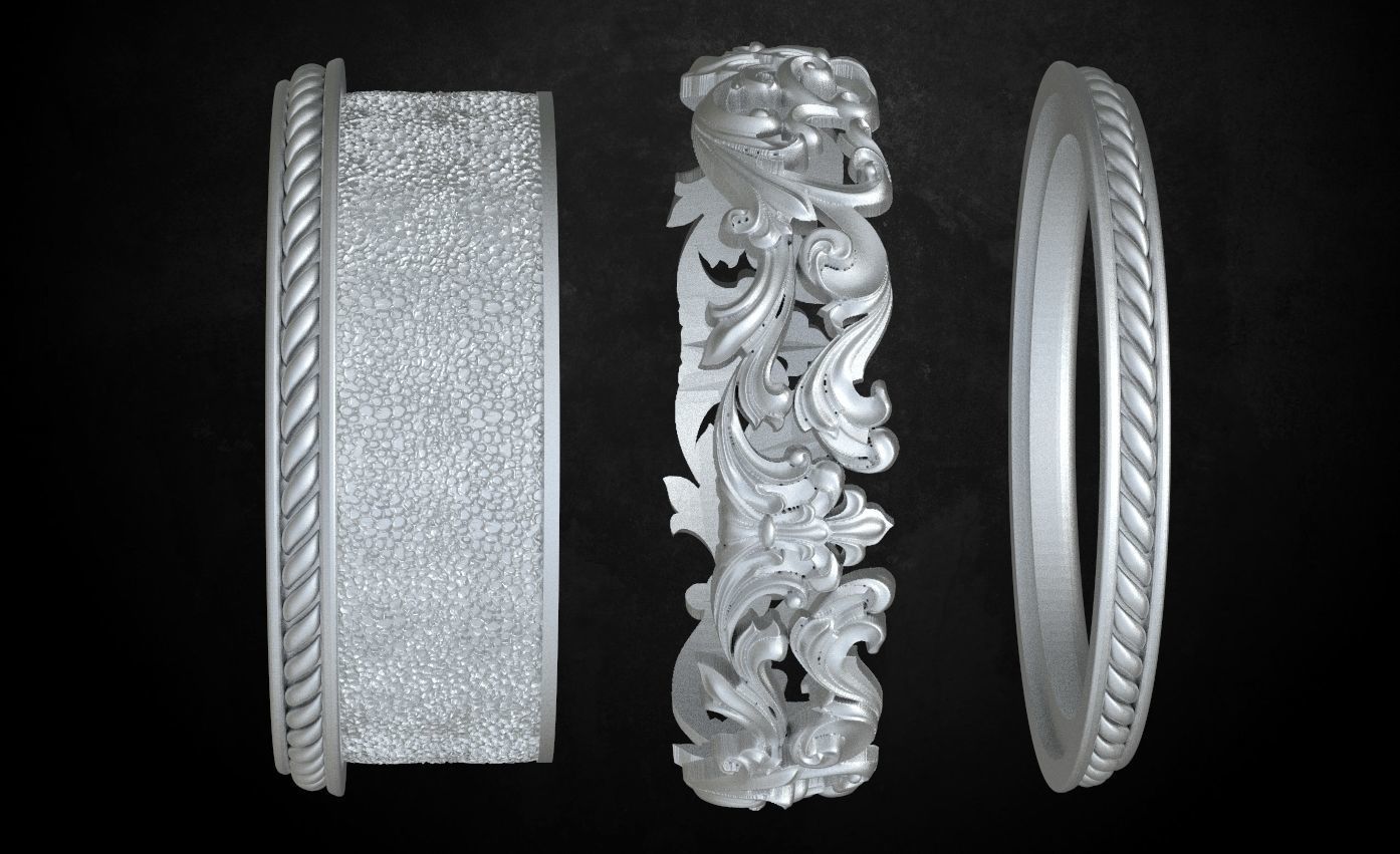 Ring with patterns from two colors is very beautiful 259 3D print model_13