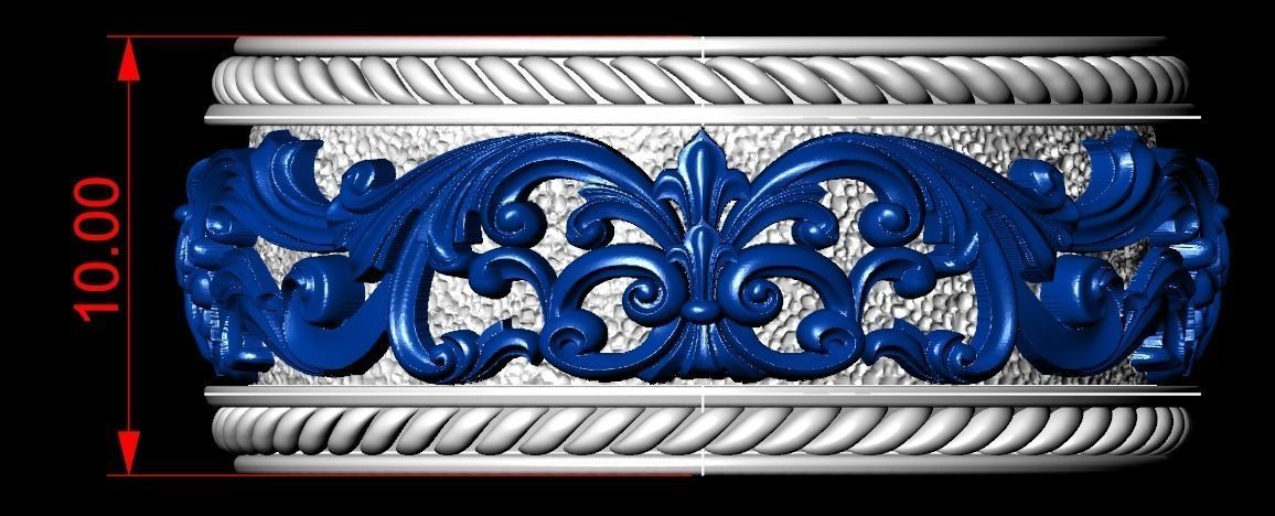 Ring with patterns from two colors is very beautiful 259 3D print model_15