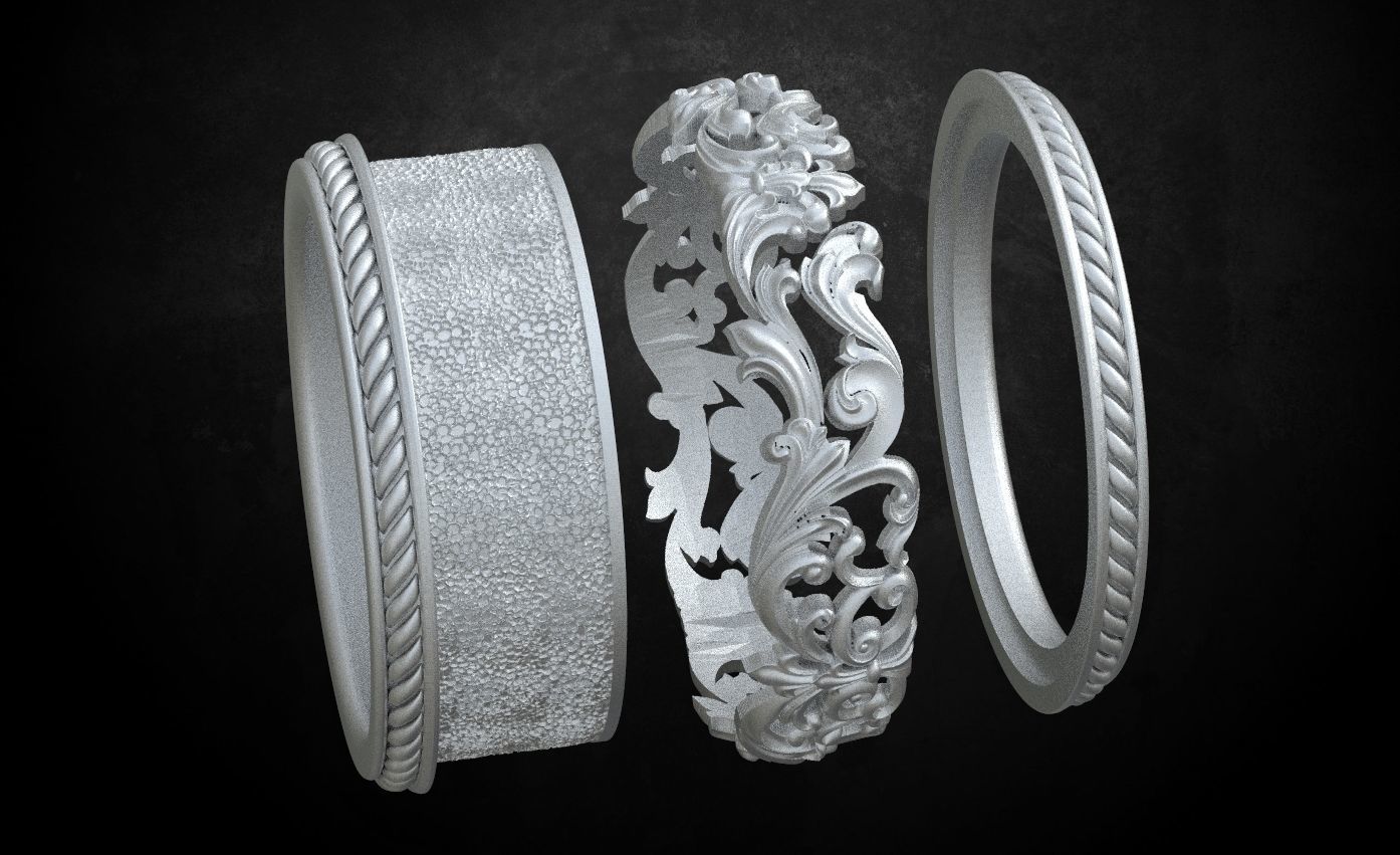 Ring with patterns from two colors is very beautiful 259 3D print model_11
