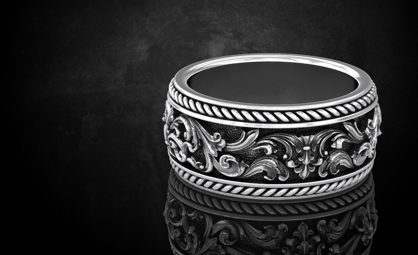 Ring with patterns from two colors is very beautiful 259 3D print model_2