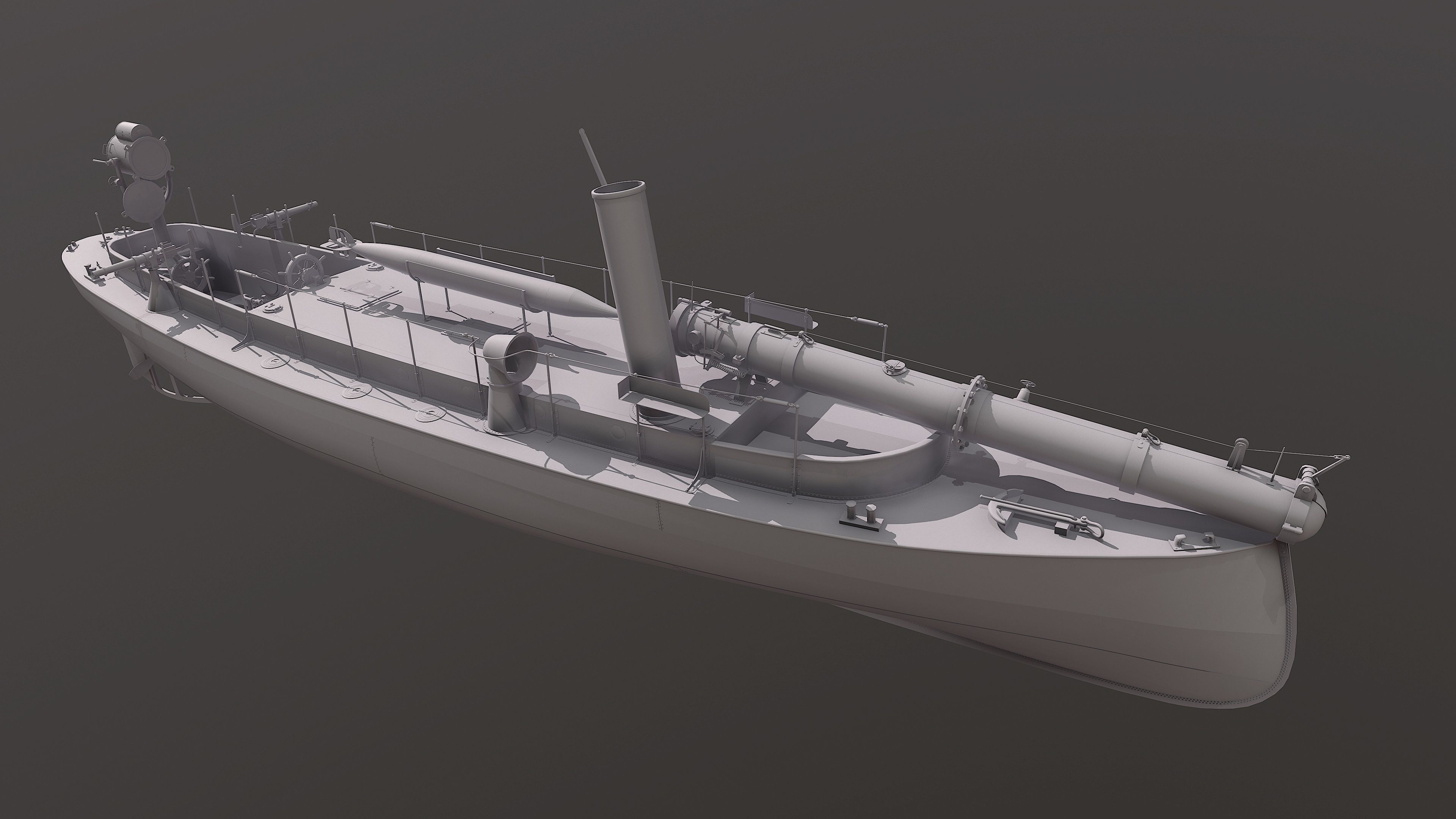 50FutMinBoat Low-poly 3D model_29