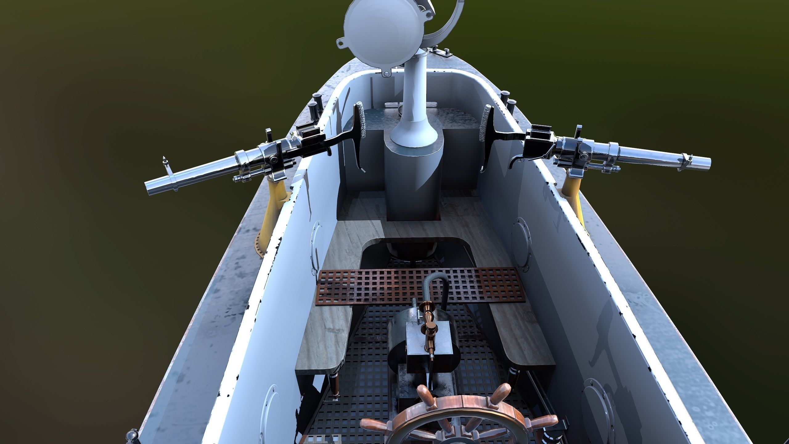 50FutMinBoat Low-poly 3D model_15