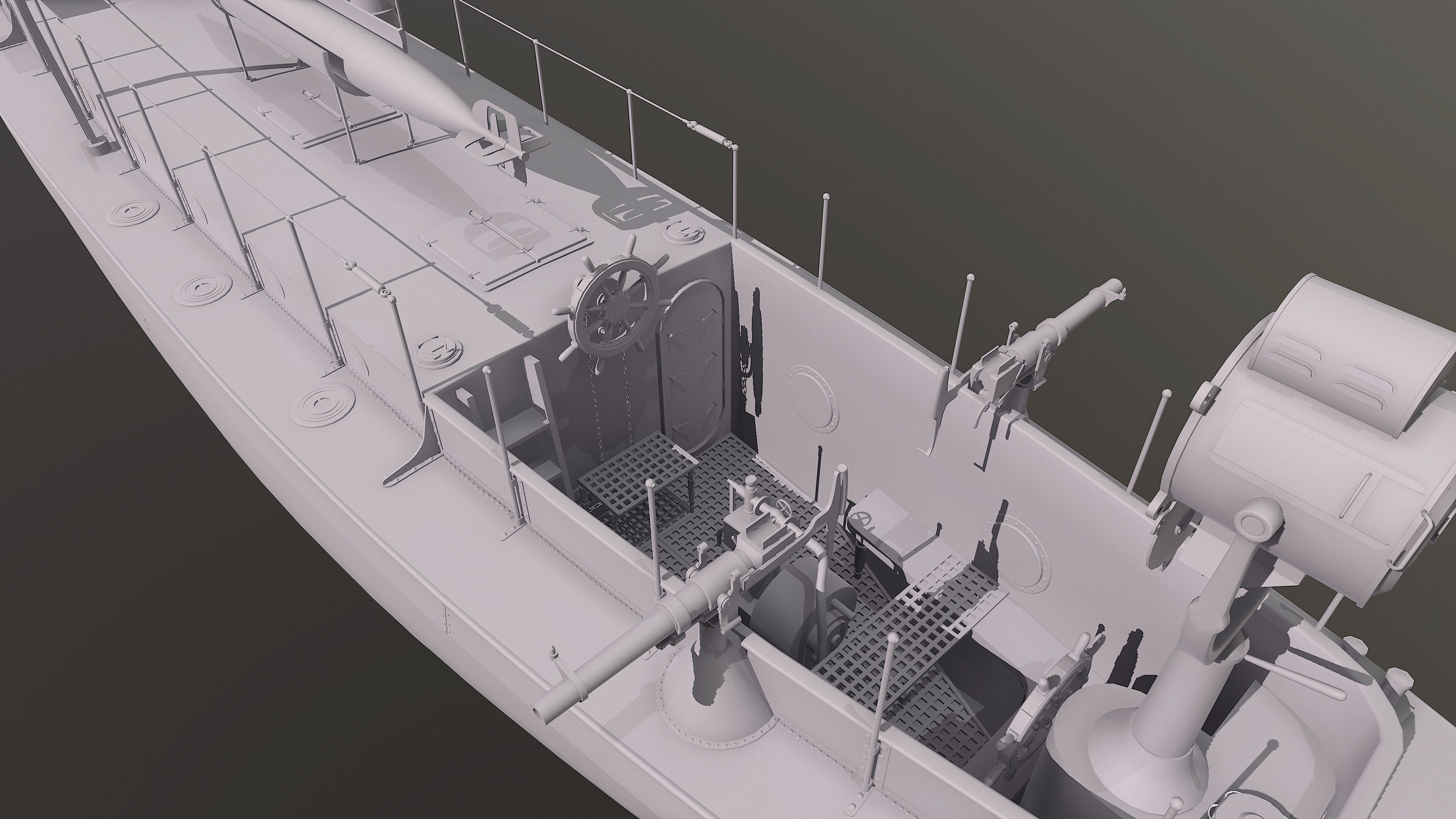 50FutMinBoat Low-poly 3D model_24