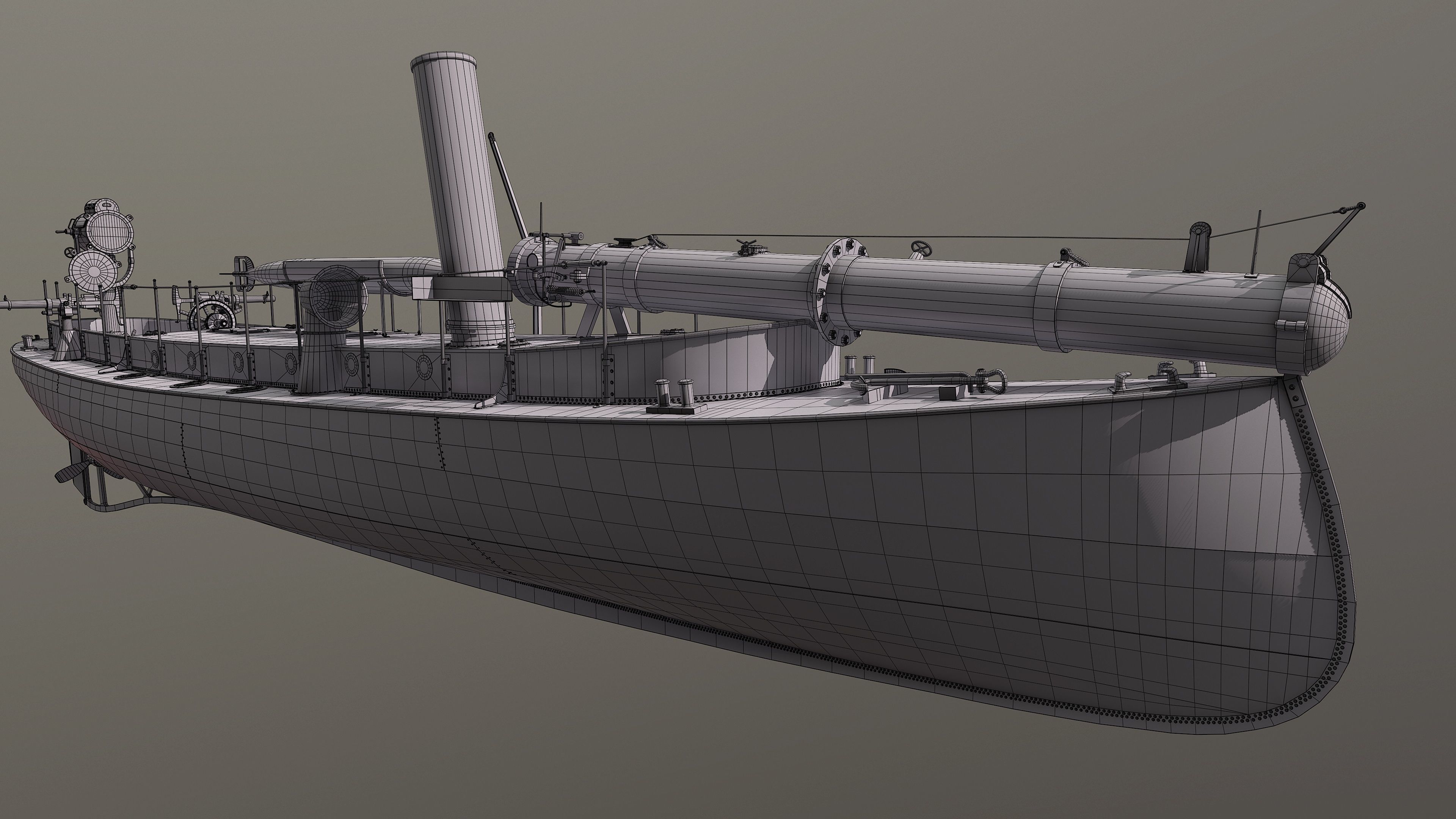 50FutMinBoat Low-poly 3D model_22