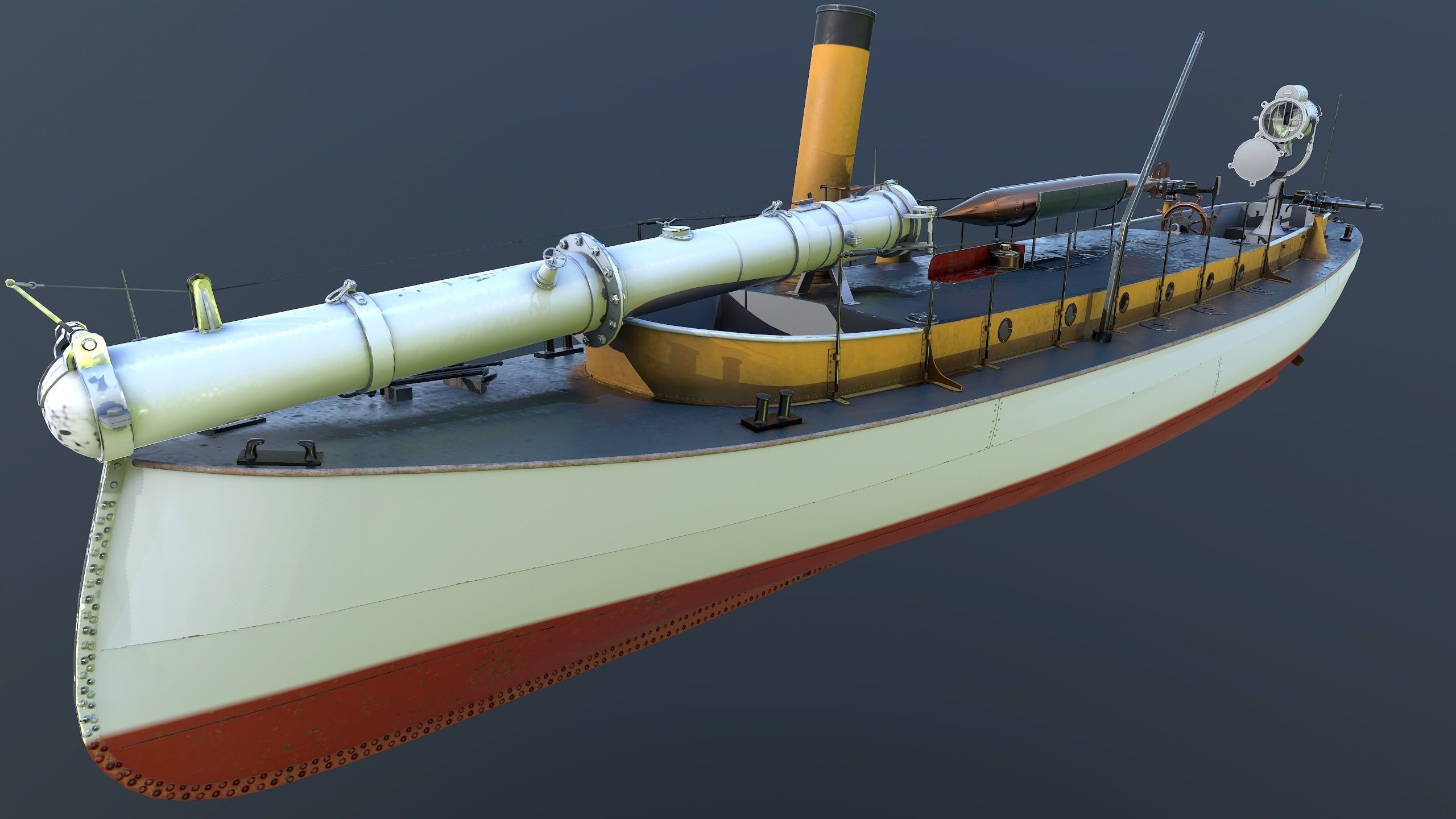 50FutMinBoat Low-poly 3D model_8
