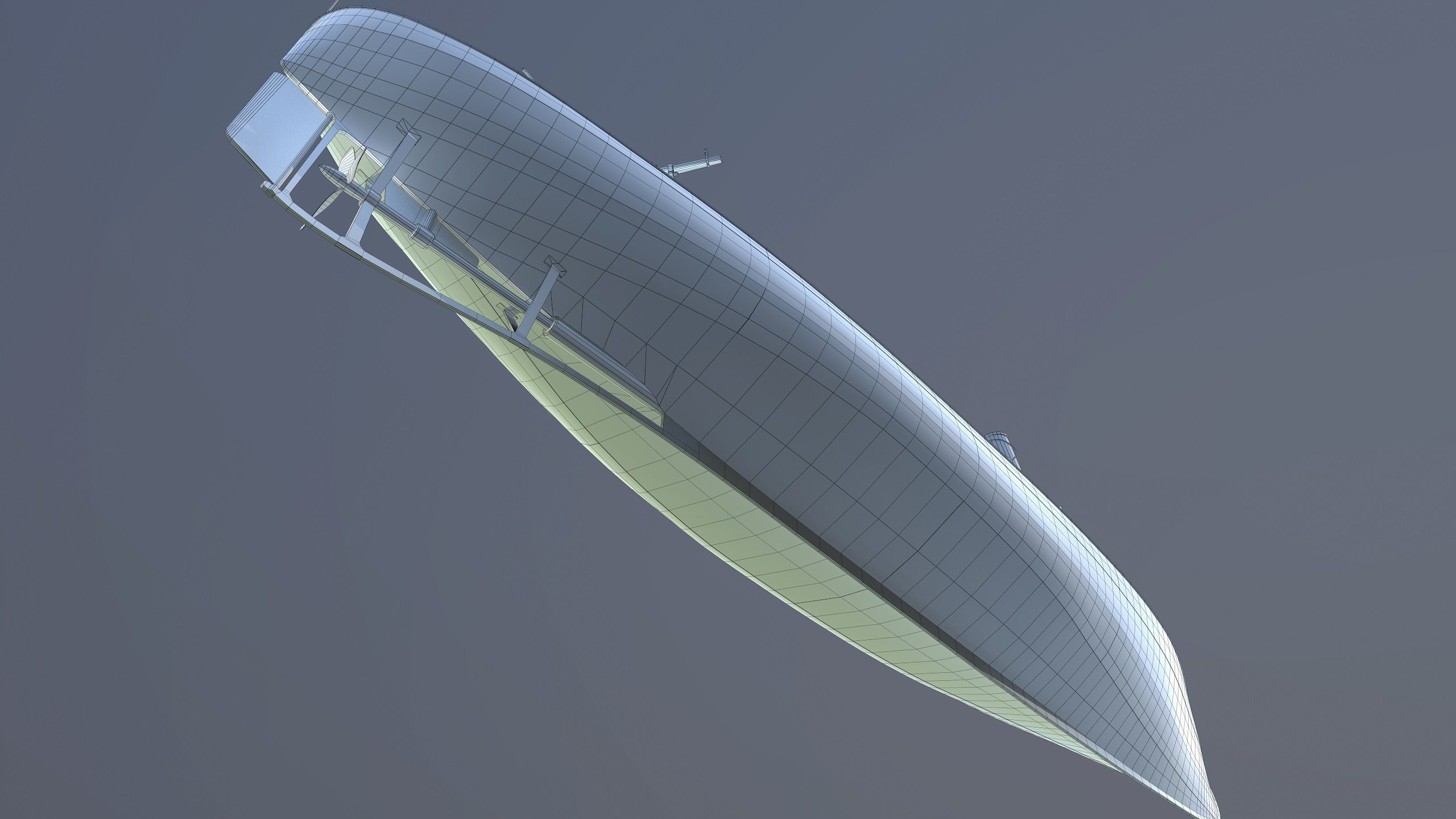 50FutMinBoat Low-poly 3D model_16