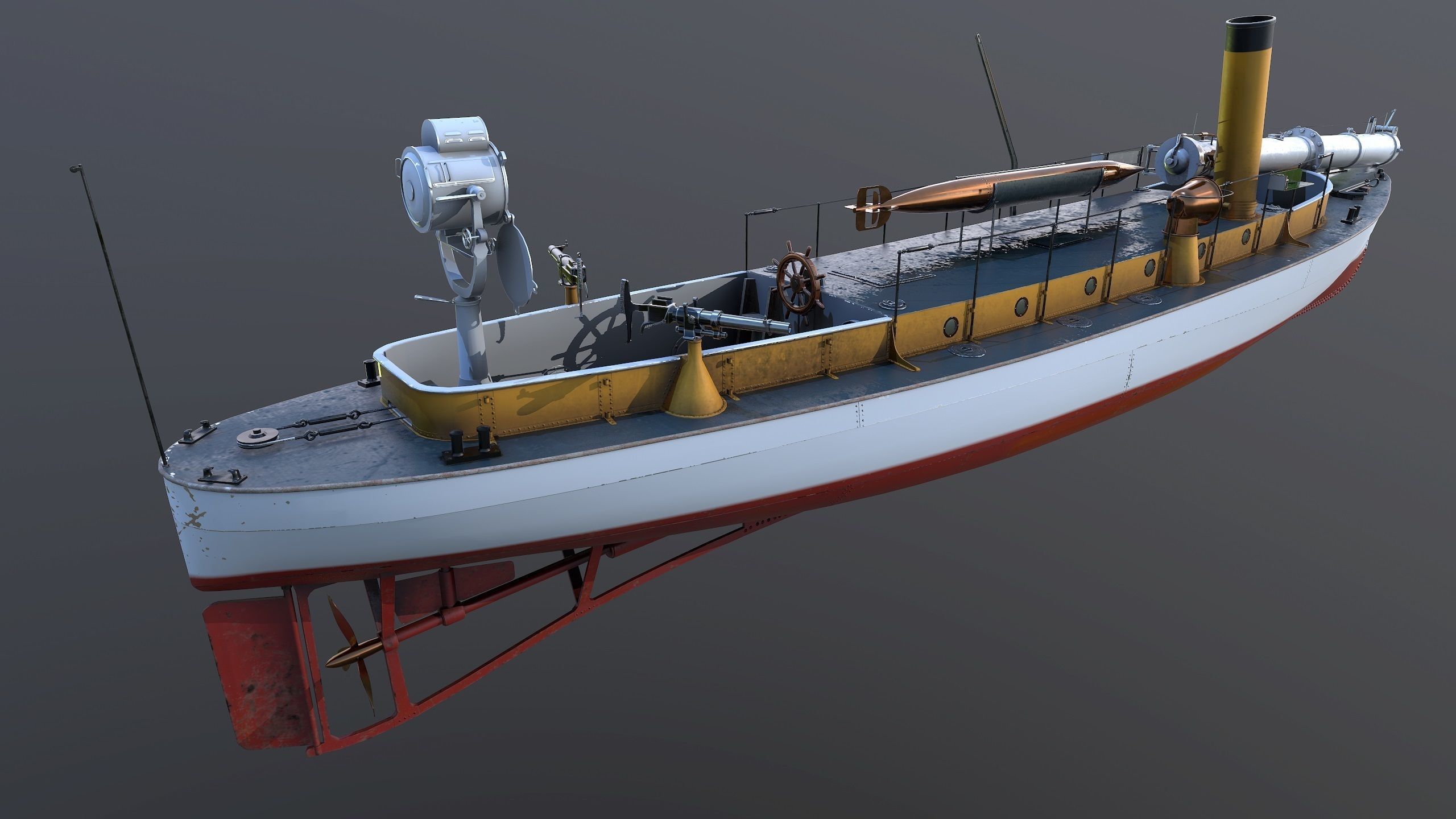 50FutMinBoat Low-poly 3D model_5